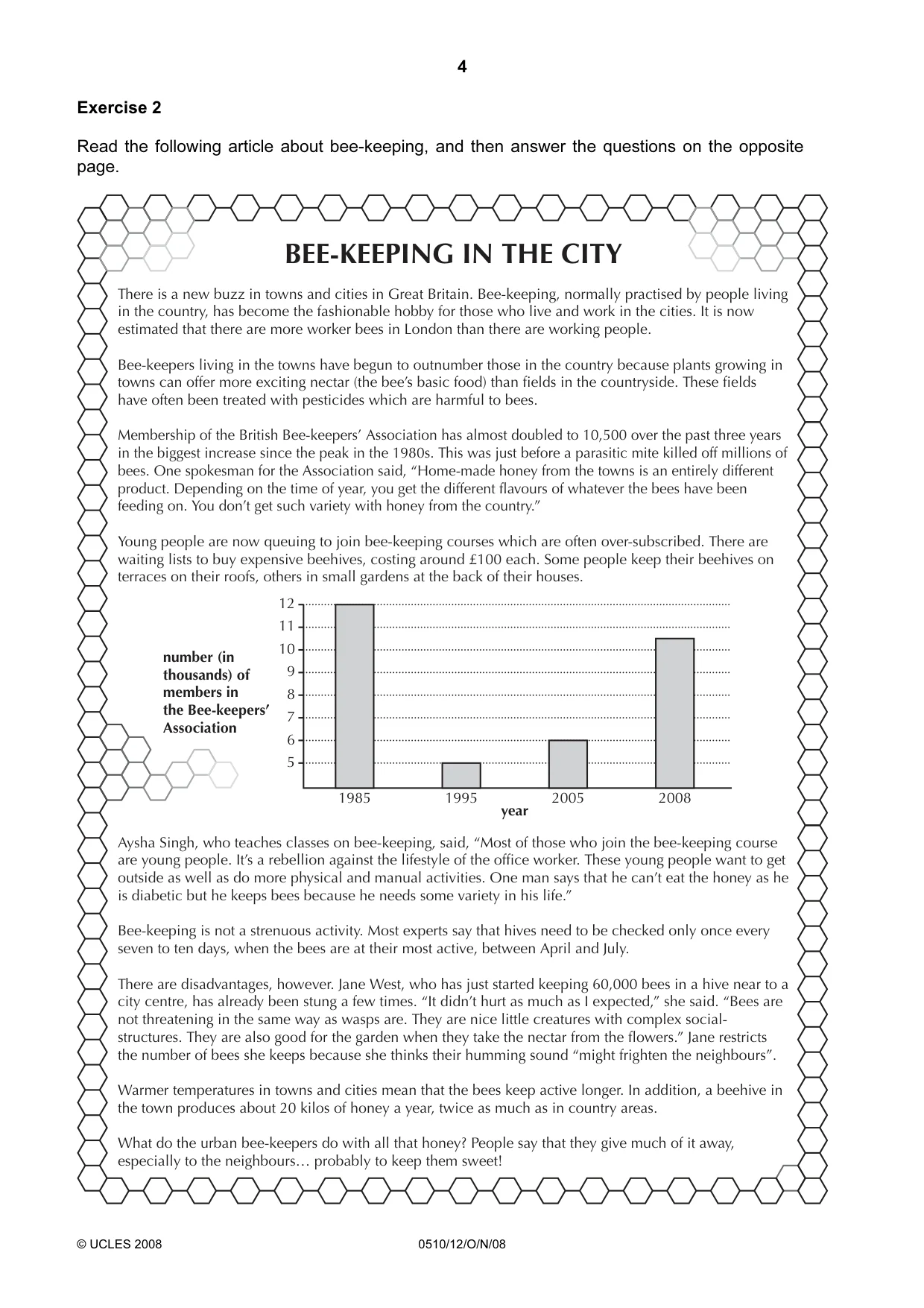 Cambridge IGCSE English - Second Language (oral endorsement) 0510 2008 Oct/Nov Paper 1 · Variant 0 question paper, page 21 of 33