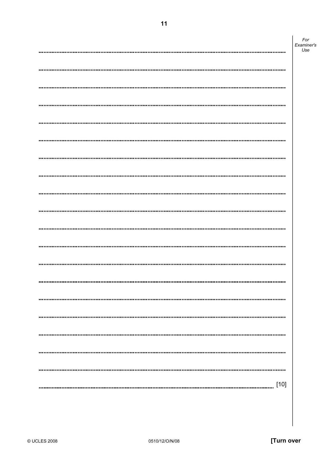 Cambridge IGCSE English - Second Language (oral endorsement) 0510 2008 Oct/Nov Paper 1 · Variant 0 question paper, page 28 of 33