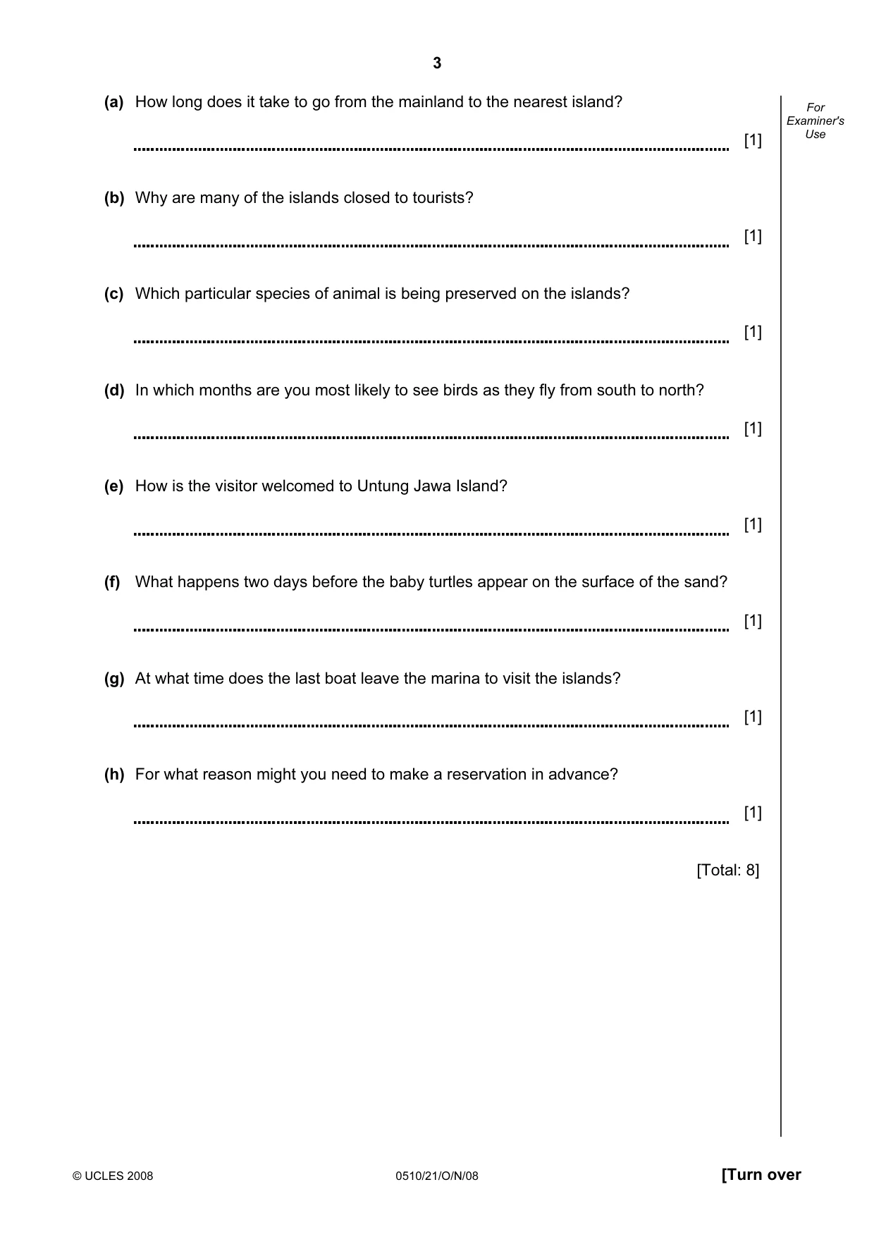 Cambridge IGCSE English - Second Language (oral endorsement) 0510 2008 Oct/Nov Paper 2 · Variant 0 question paper, page 4 of 33