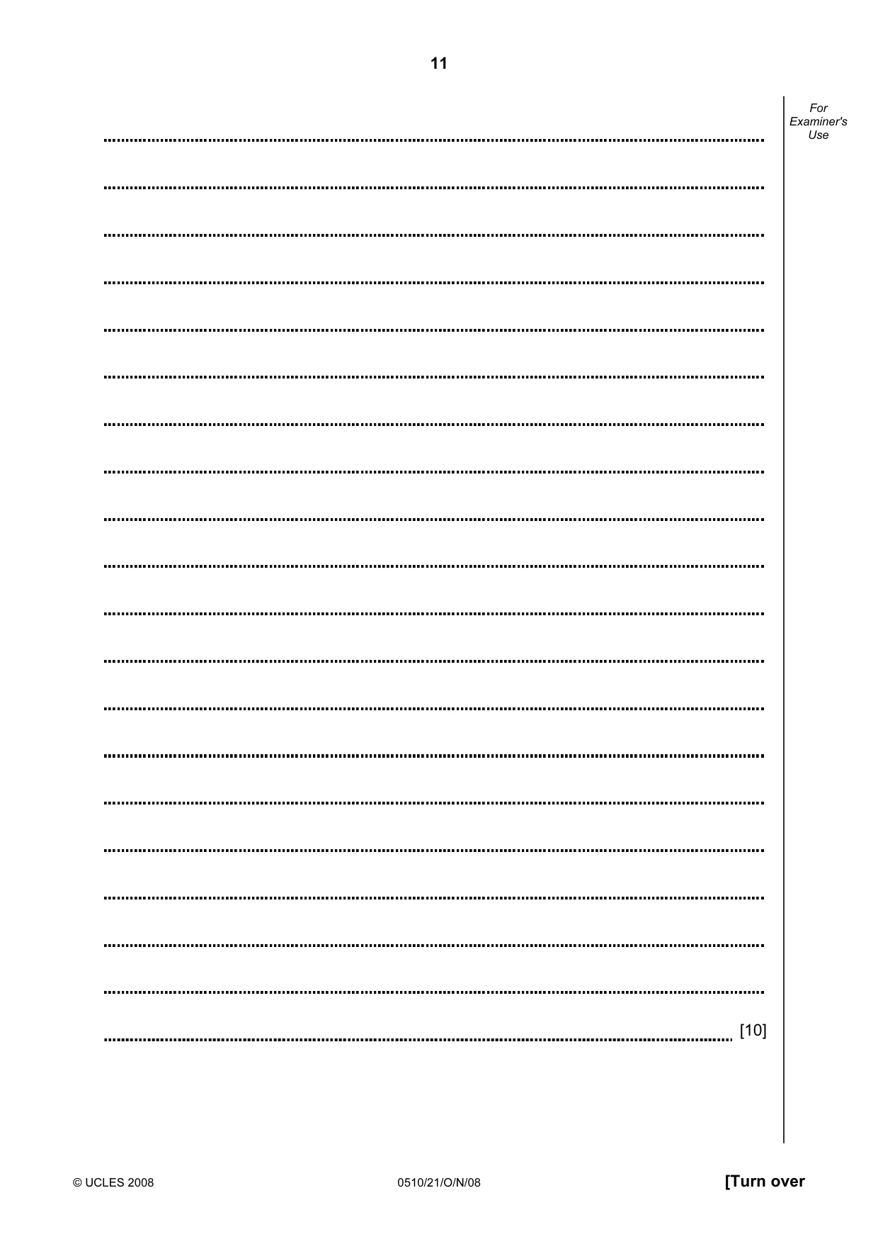 Cambridge IGCSE English - Second Language (oral endorsement) 0510 2008 Oct/Nov Paper 2 · Variant 0 question paper, page 12 of 33