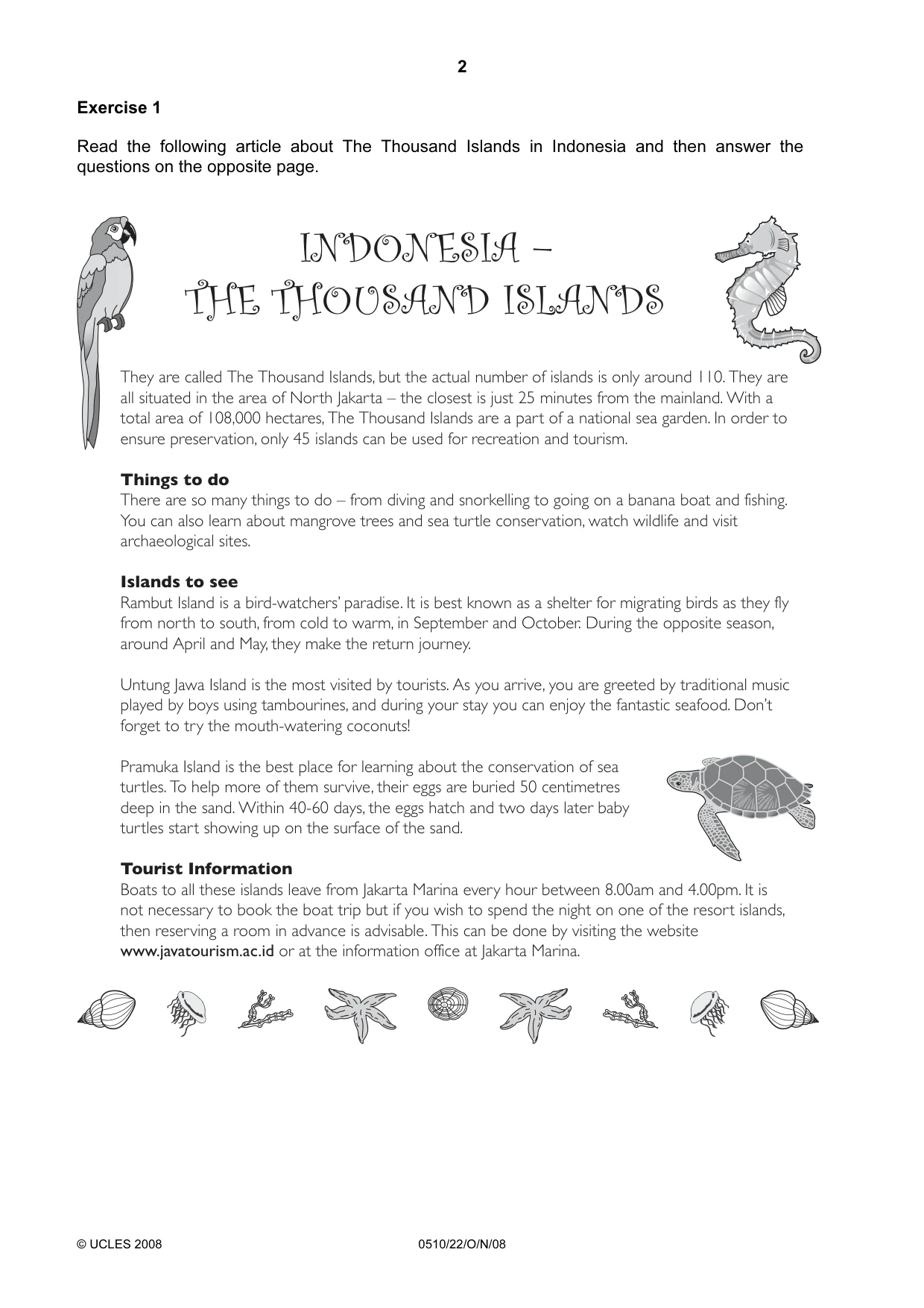 Cambridge IGCSE English - Second Language (oral endorsement) 0510 2008 Oct/Nov Paper 2 · Variant 0 question paper, page 19 of 33