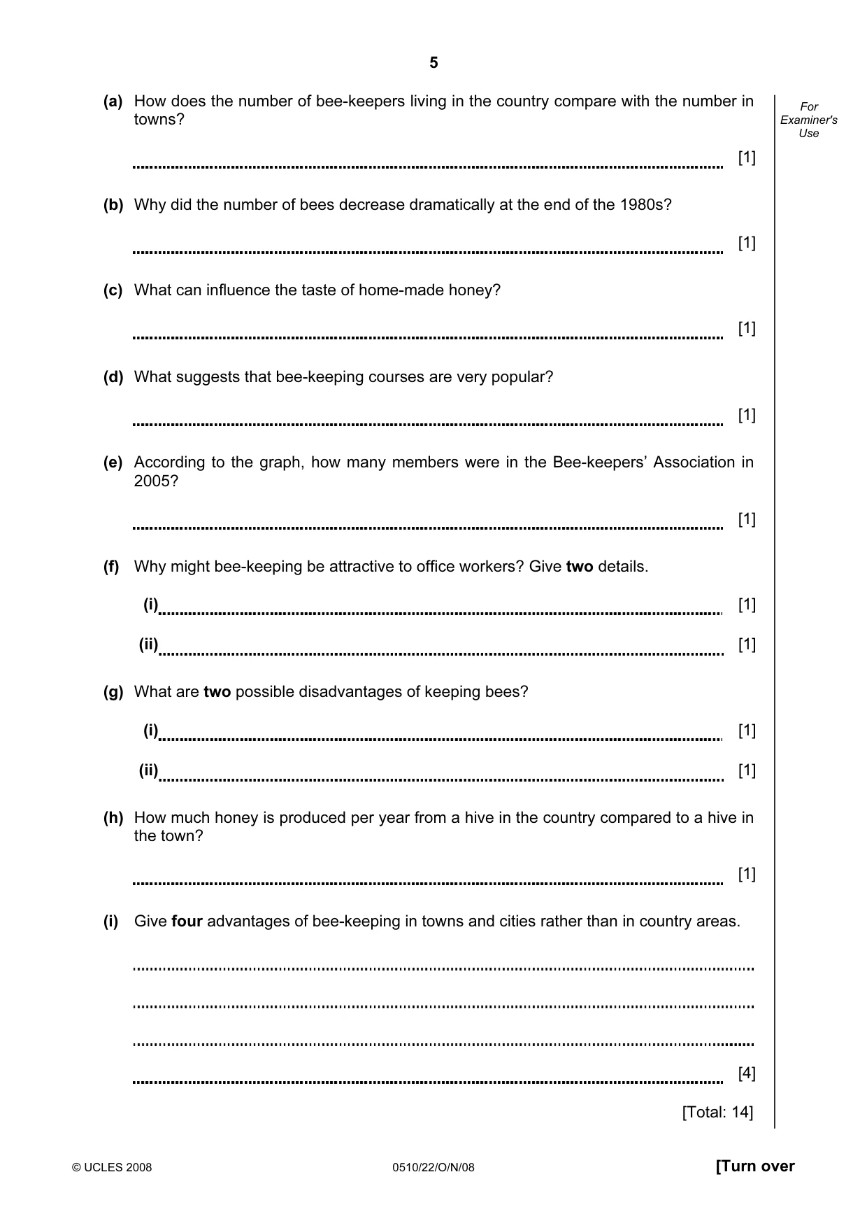 Cambridge IGCSE English - Second Language (oral endorsement) 0510 2008 Oct/Nov Paper 2 · Variant 0 question paper, page 22 of 33