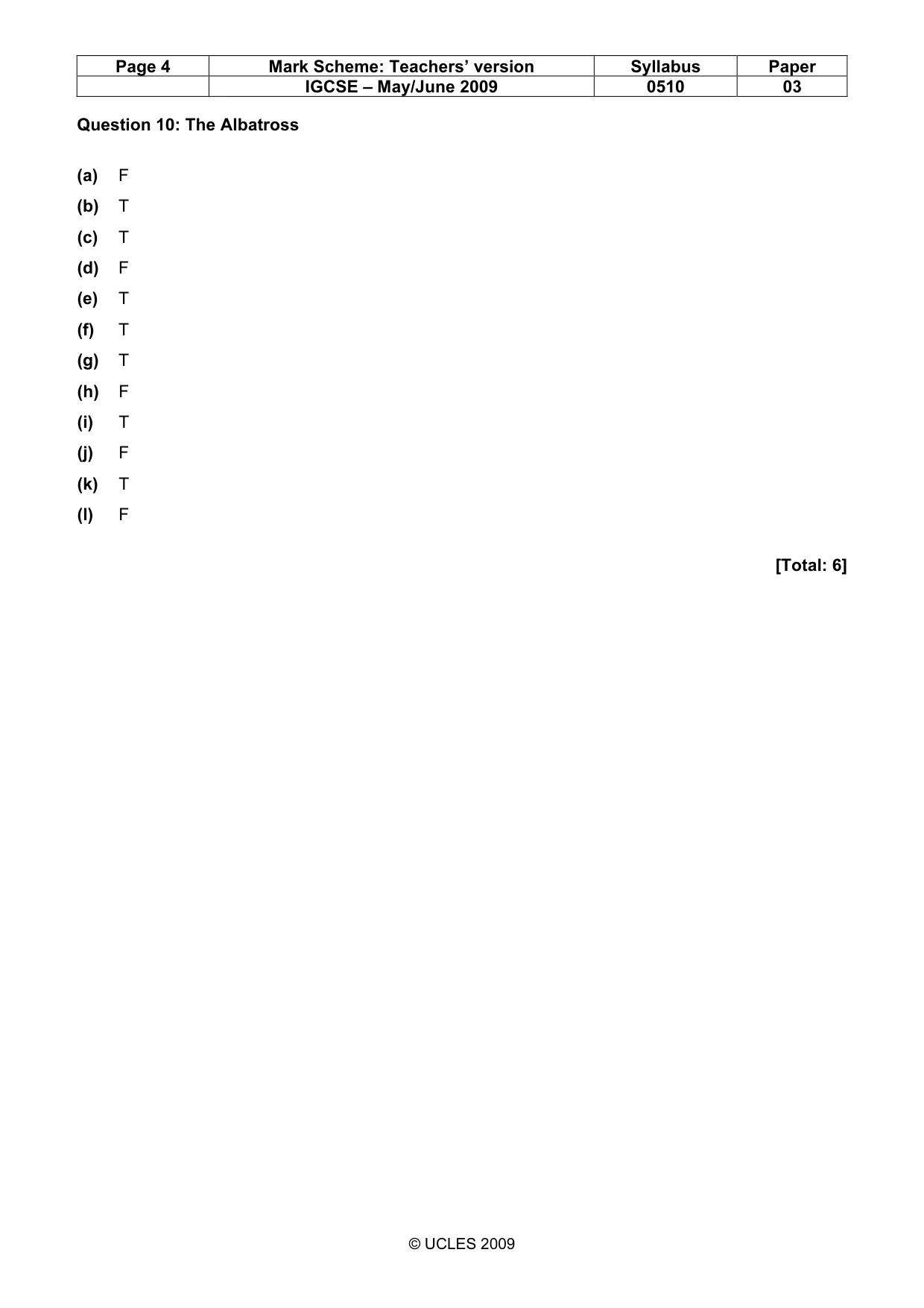 Mark scheme, page 4 of 13