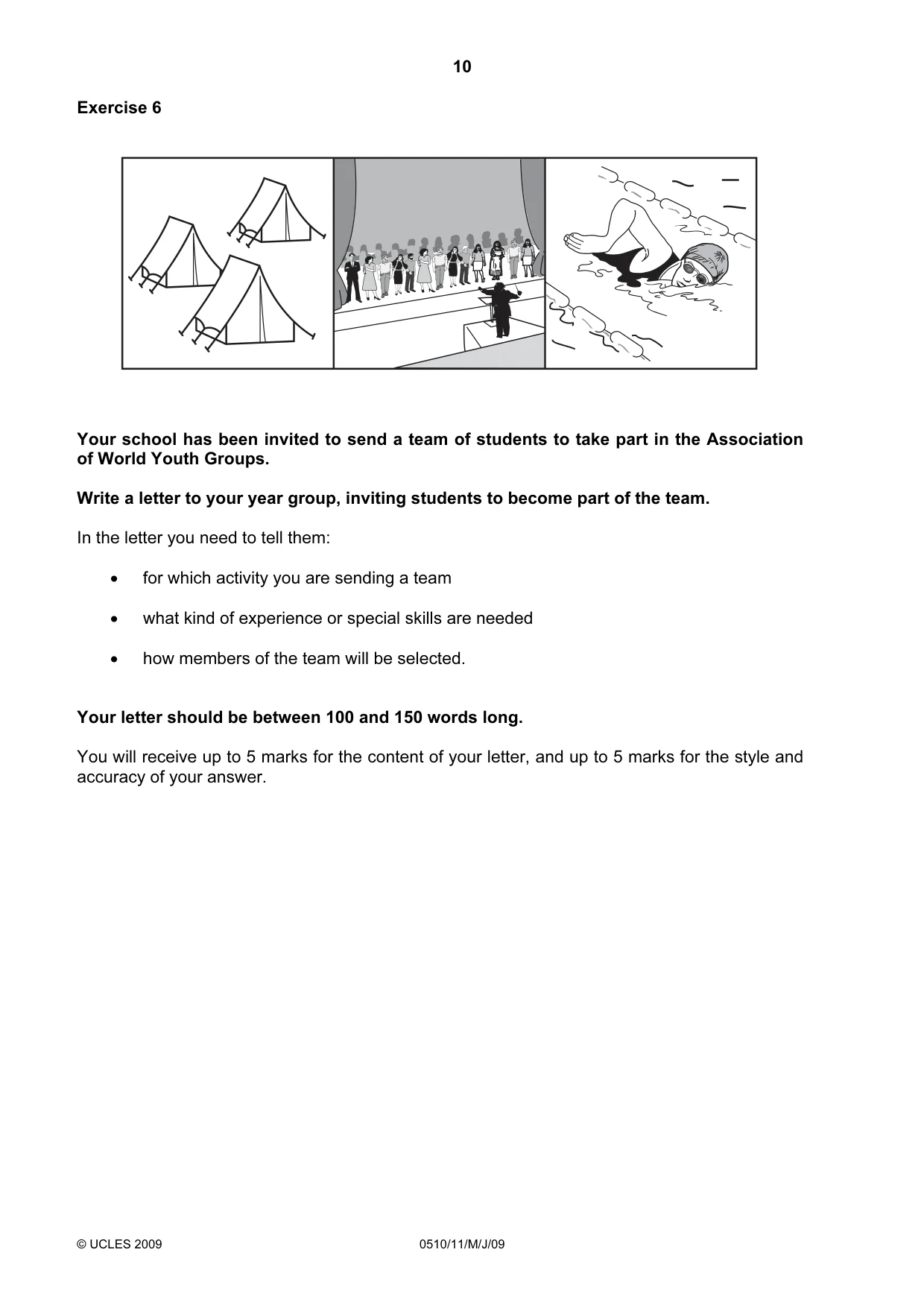 Cambridge IGCSE English - Second Language (oral endorsement) 0510 2009 May/June Paper 1 · Variant 1 question paper, page 11 of 33