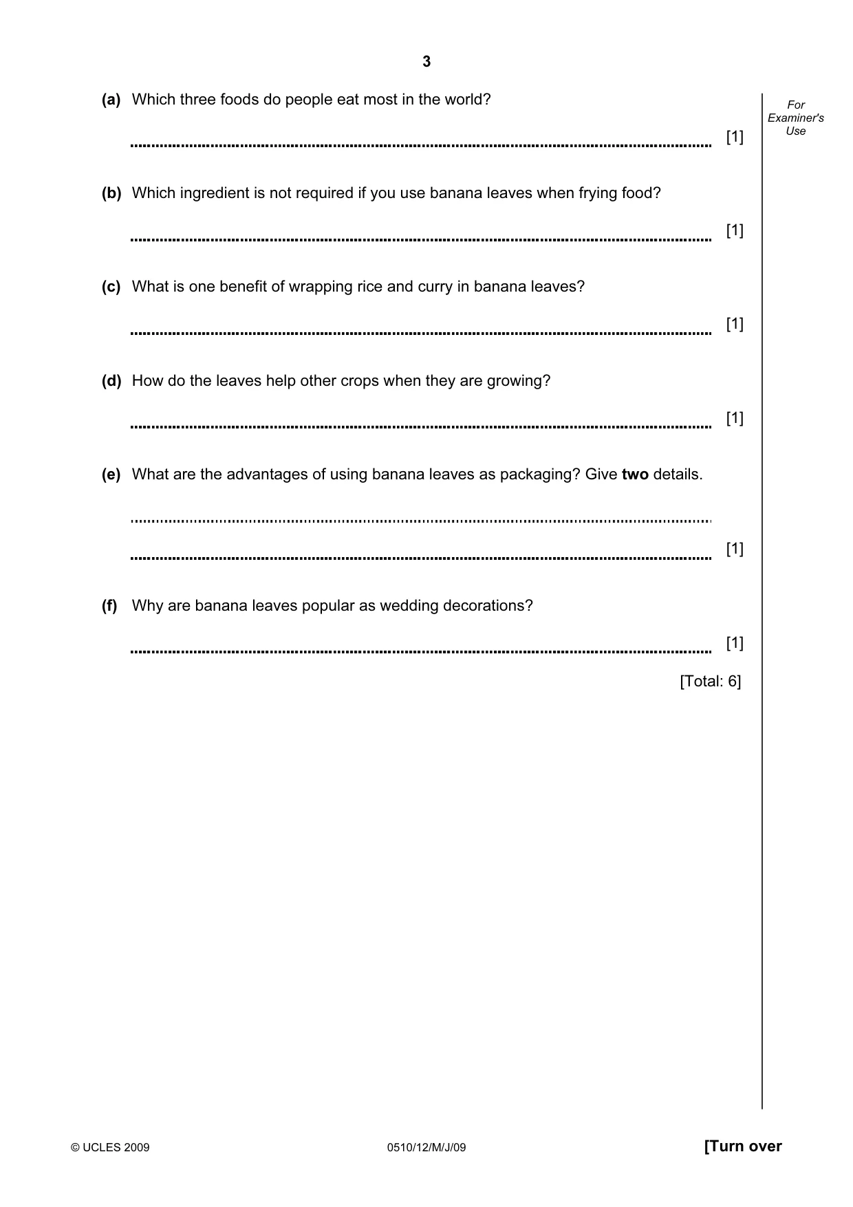 Cambridge IGCSE English - Second Language (oral endorsement) 0510 2009 May/June Paper 1 · Variant 1 question paper, page 20 of 33