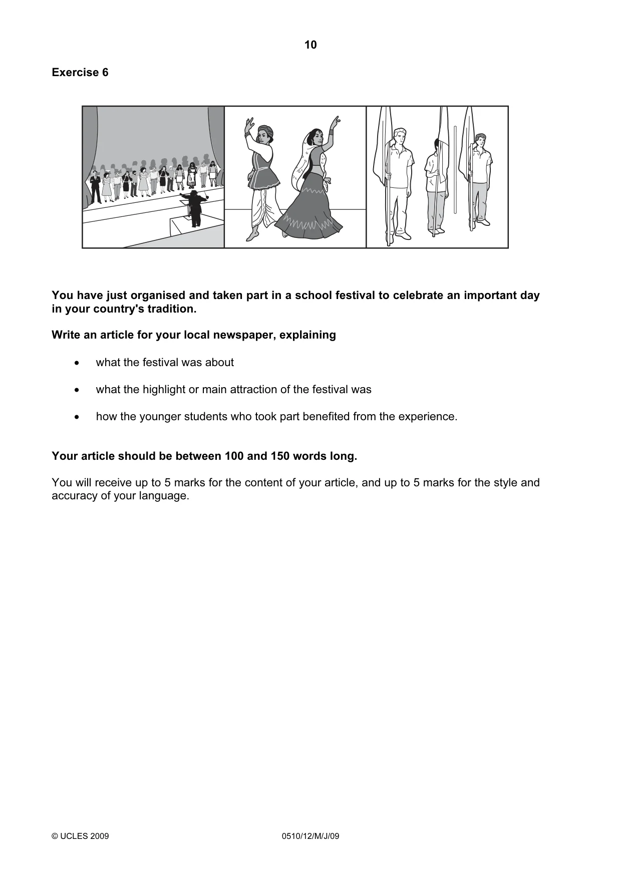 Cambridge IGCSE English - Second Language (oral endorsement) 0510 2009 May/June Paper 1 · Variant 1 question paper, page 27 of 33