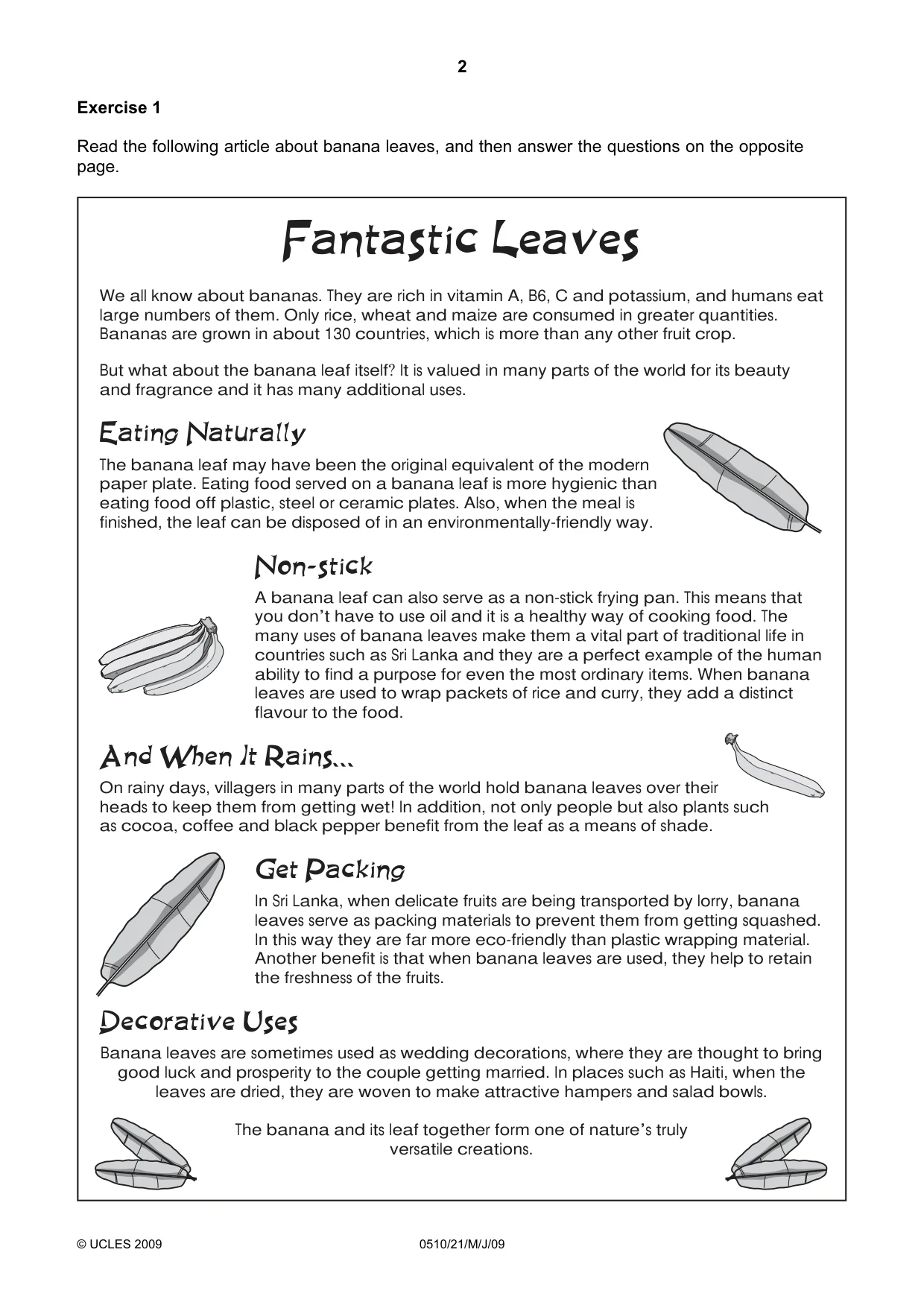 Cambridge IGCSE English - Second Language (oral endorsement) 0510 2009 May/June Paper 2 · Variant 1 question paper, page 3 of 33