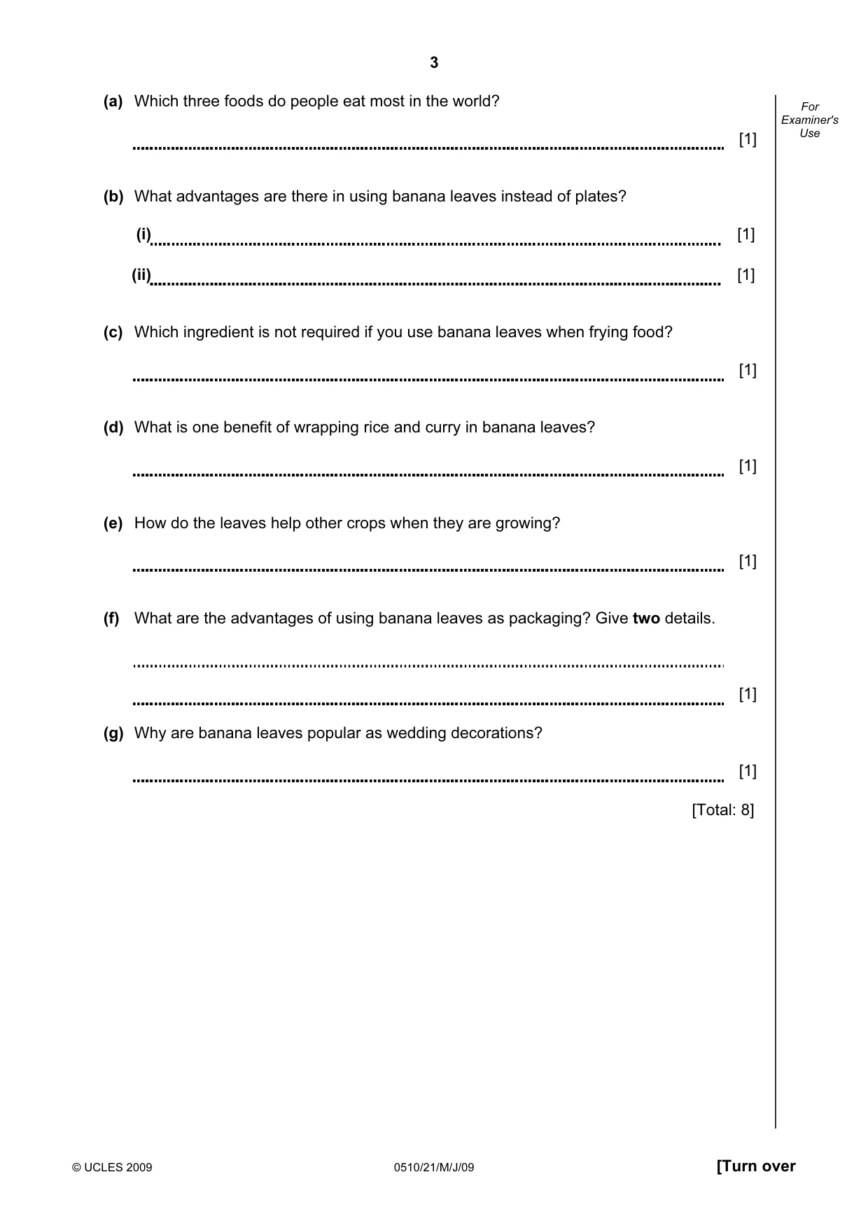 Cambridge IGCSE English - Second Language (oral endorsement) 0510 2009 May/June Paper 2 · Variant 1 question paper, page 4 of 33