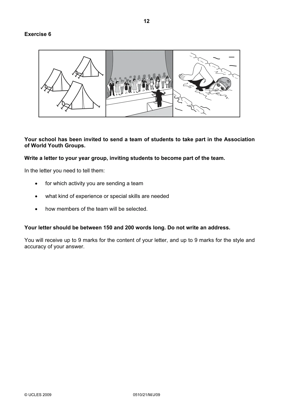 Cambridge IGCSE English - Second Language (oral endorsement) 0510 2009 May/June Paper 2 · Variant 1 question paper, page 13 of 33