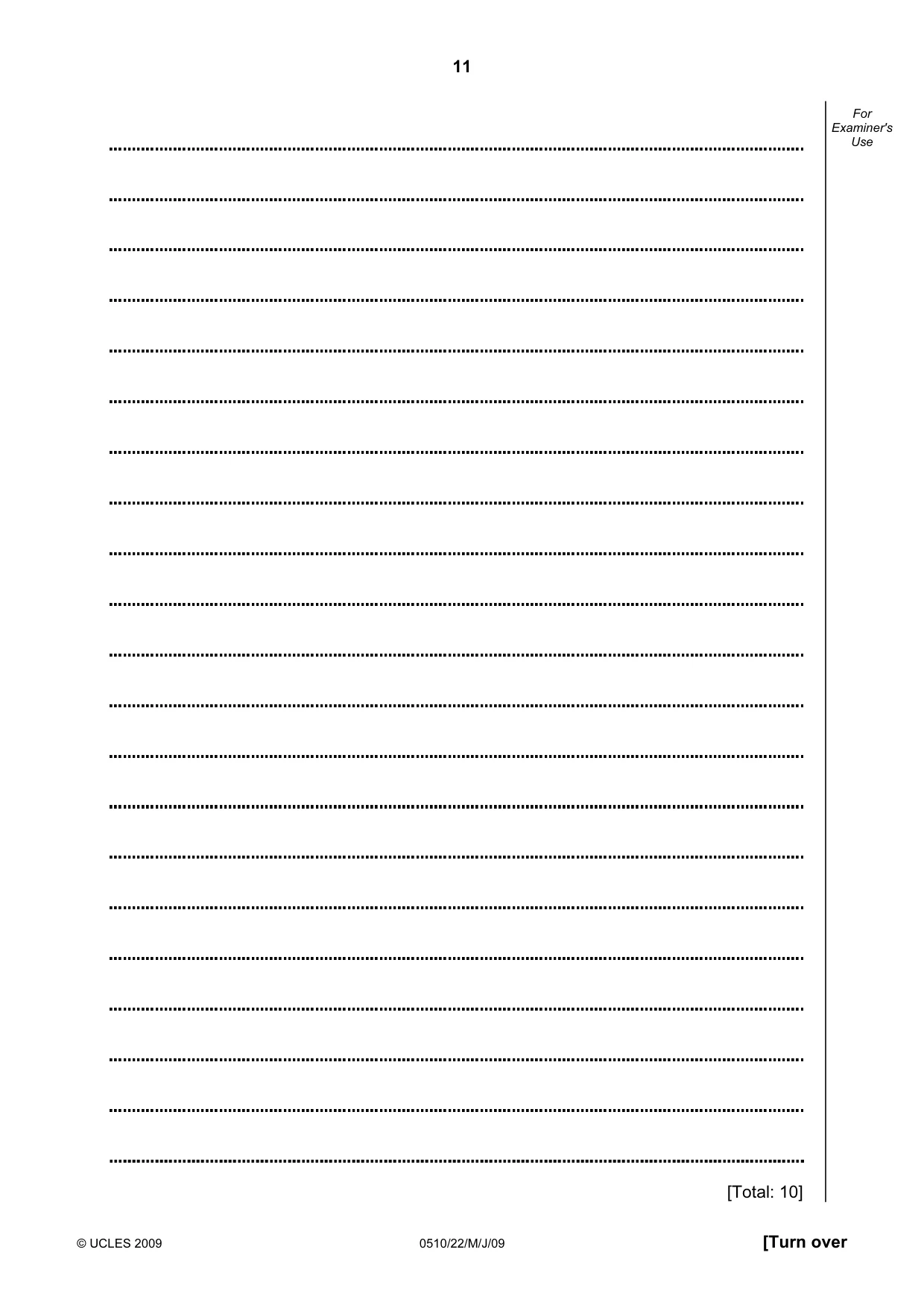Cambridge IGCSE English - Second Language (oral endorsement) 0510 2009 May/June Paper 2 · Variant 1 question paper, page 28 of 33