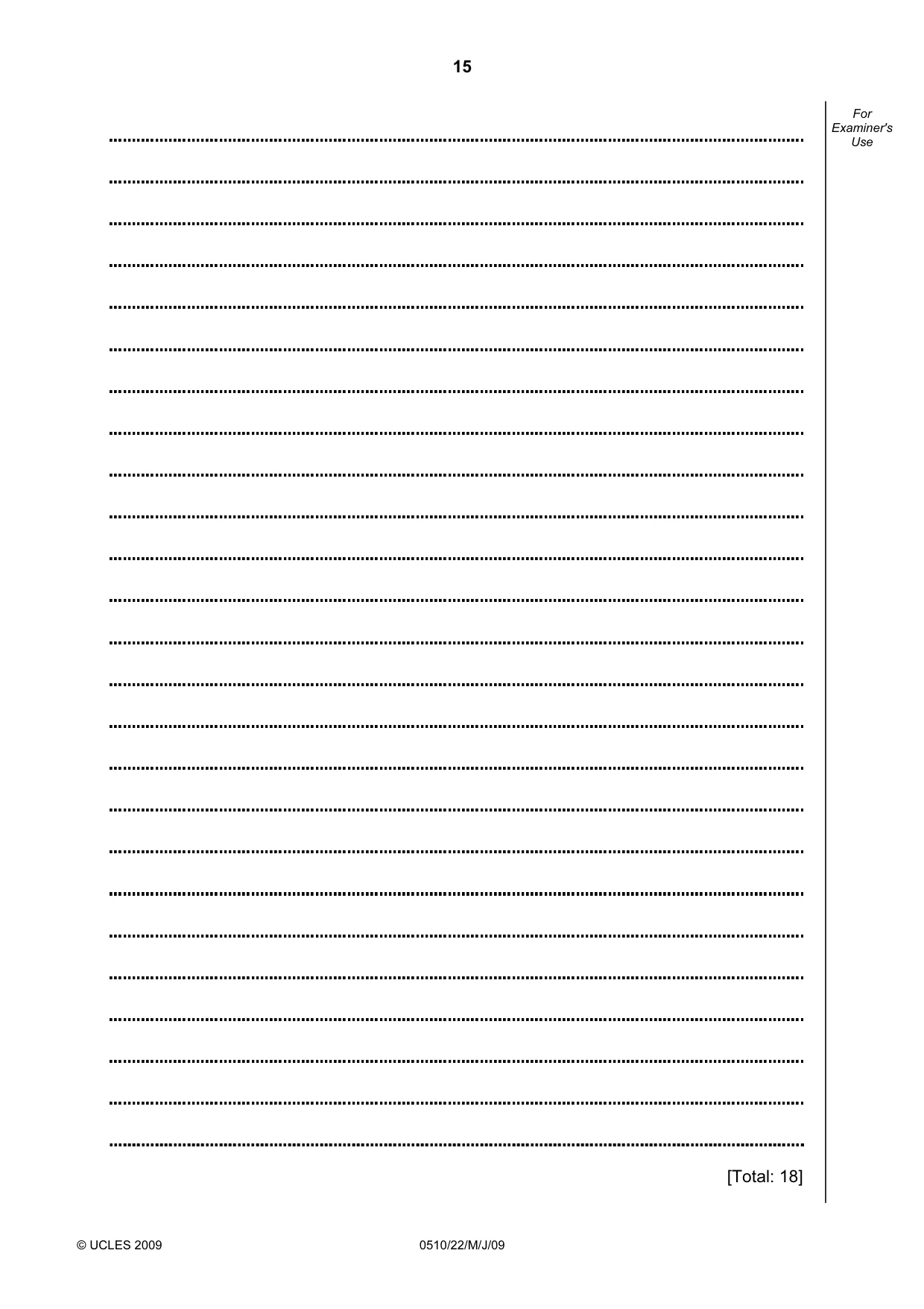 Cambridge IGCSE English - Second Language (oral endorsement) 0510 2009 May/June Paper 2 · Variant 1 question paper, page 32 of 33