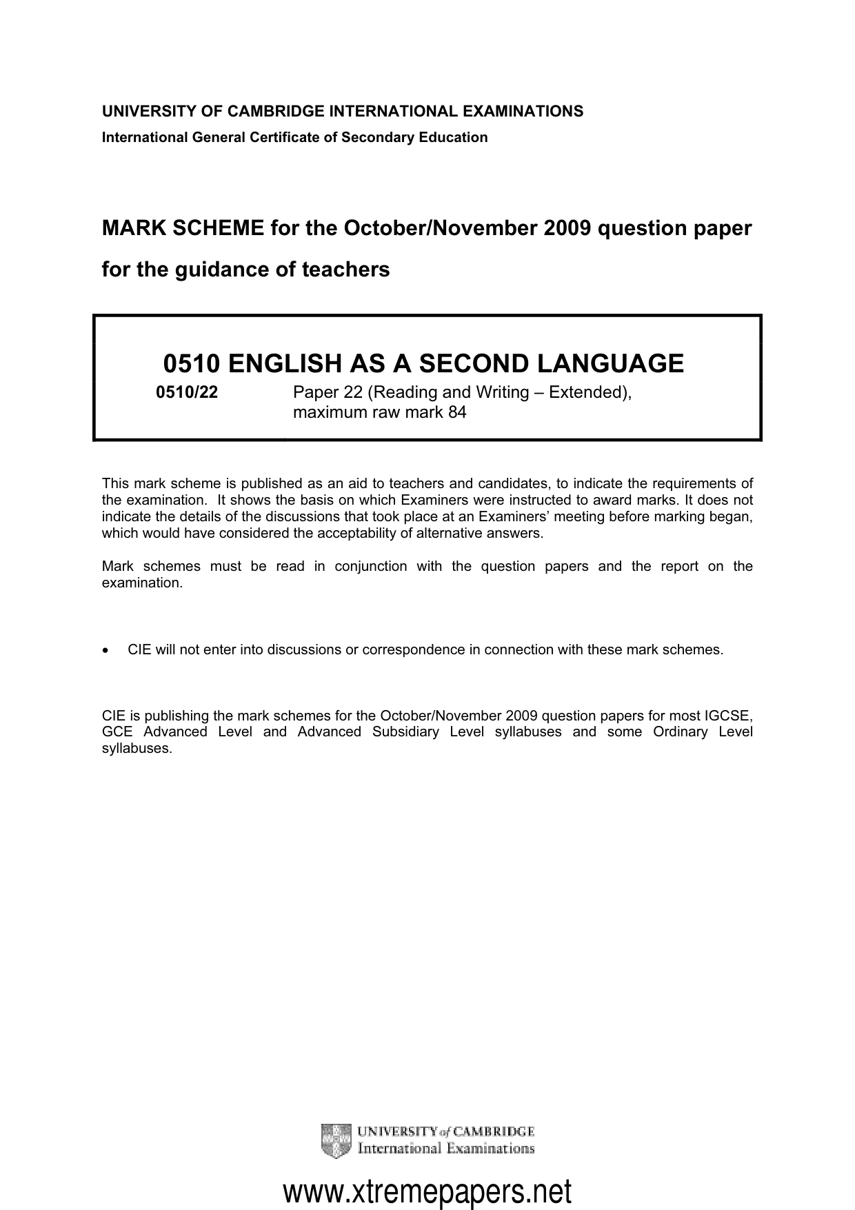 Mark scheme, page 1 of 8