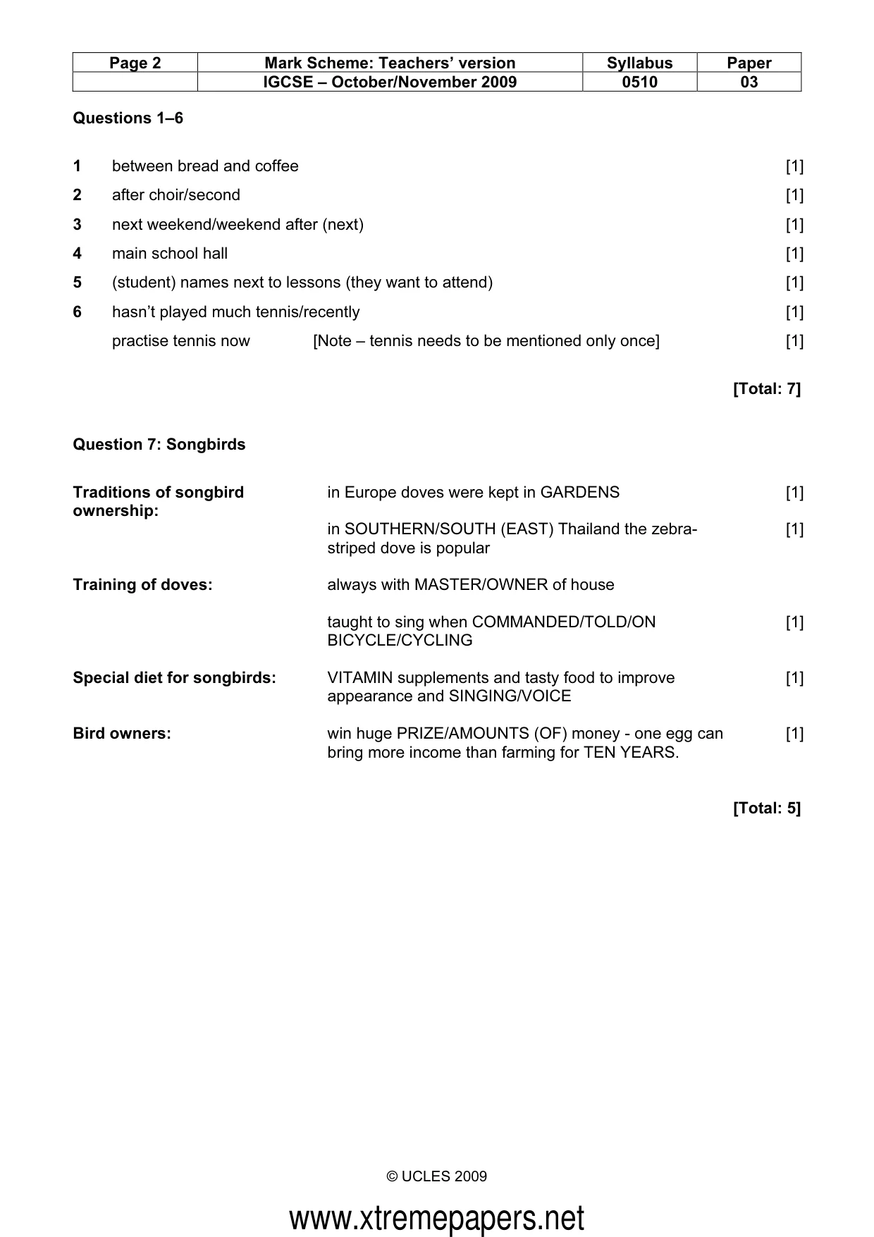 Mark scheme, page 2 of 13