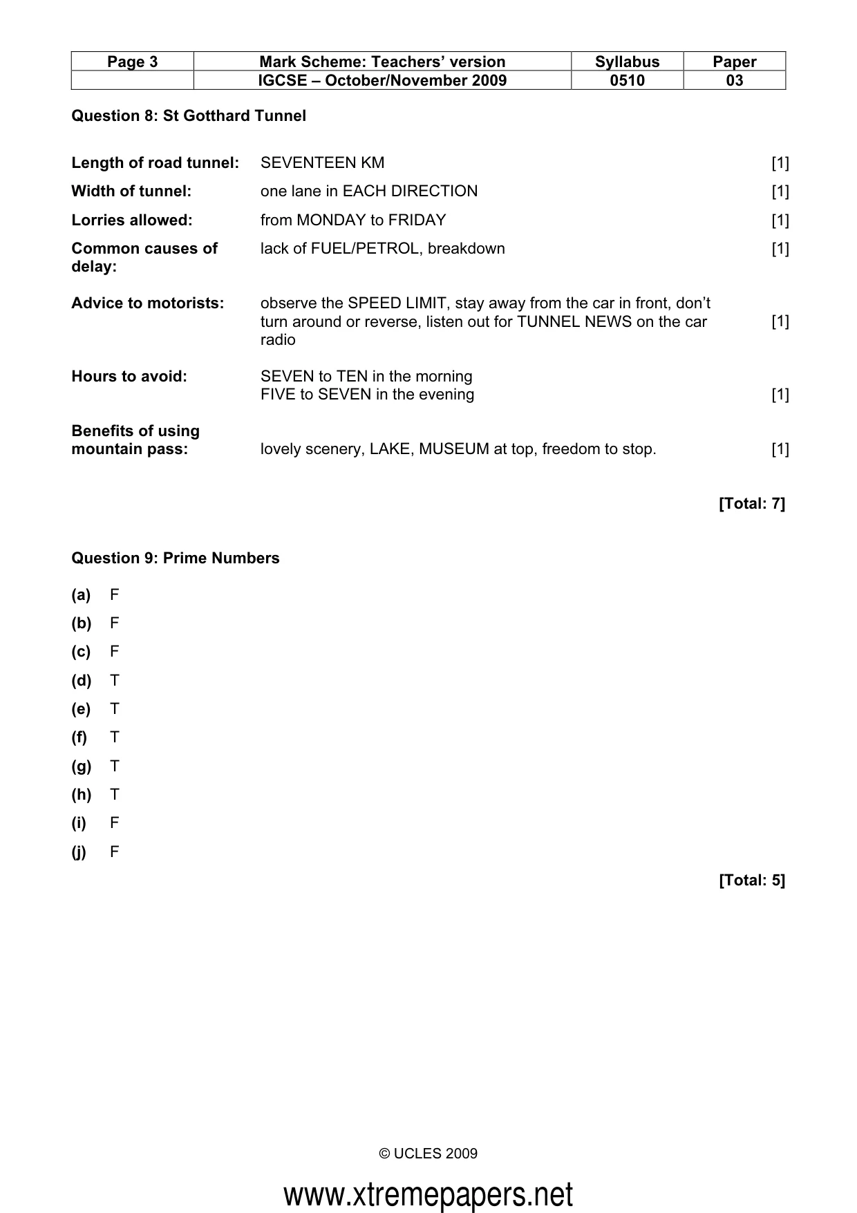 Mark scheme, page 3 of 13