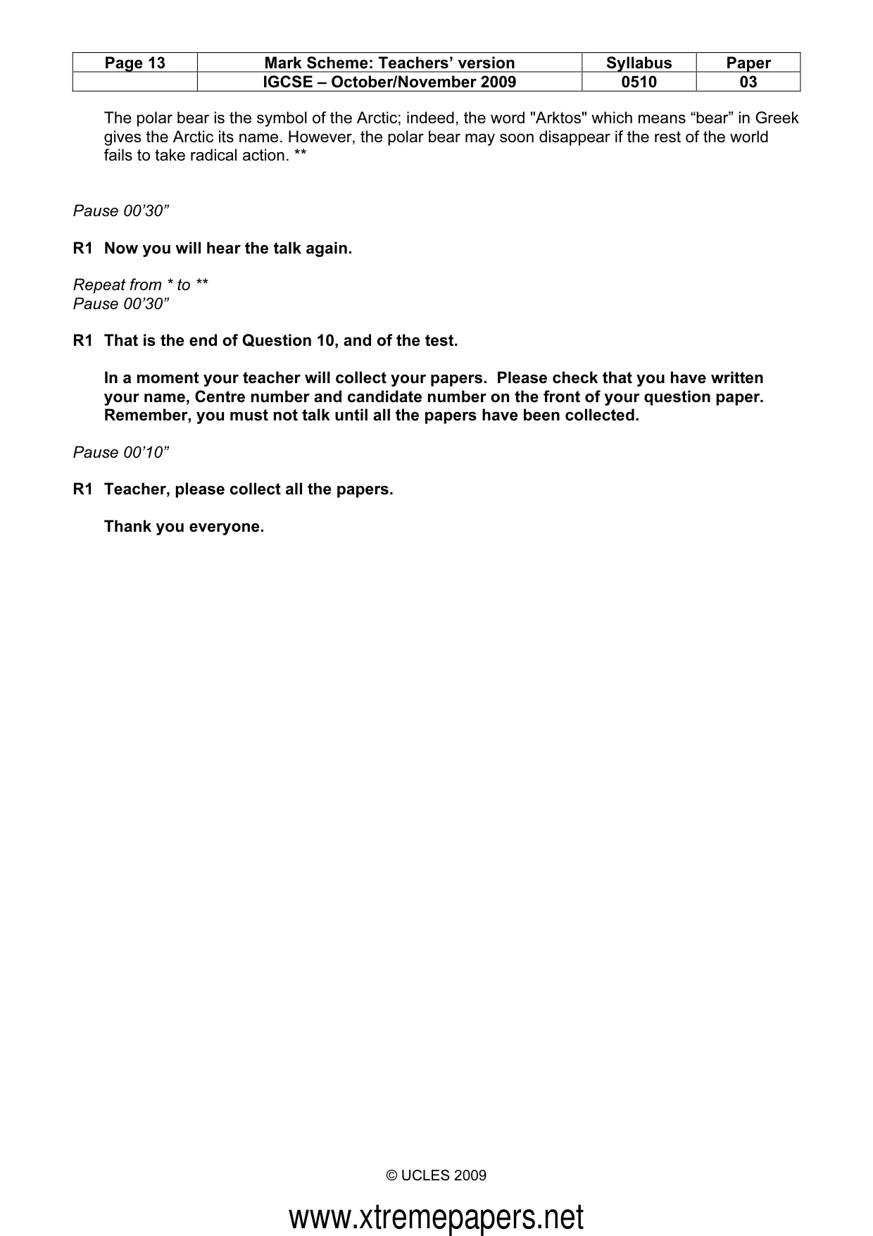 Mark scheme, page 13 of 13