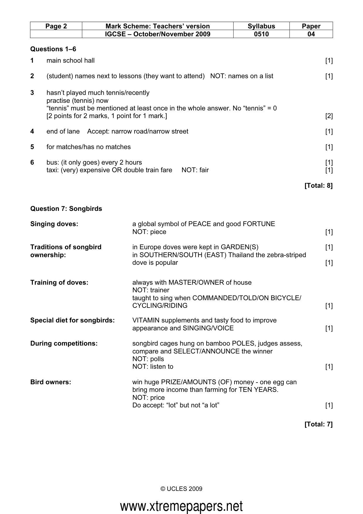 Mark scheme, page 2 of 13