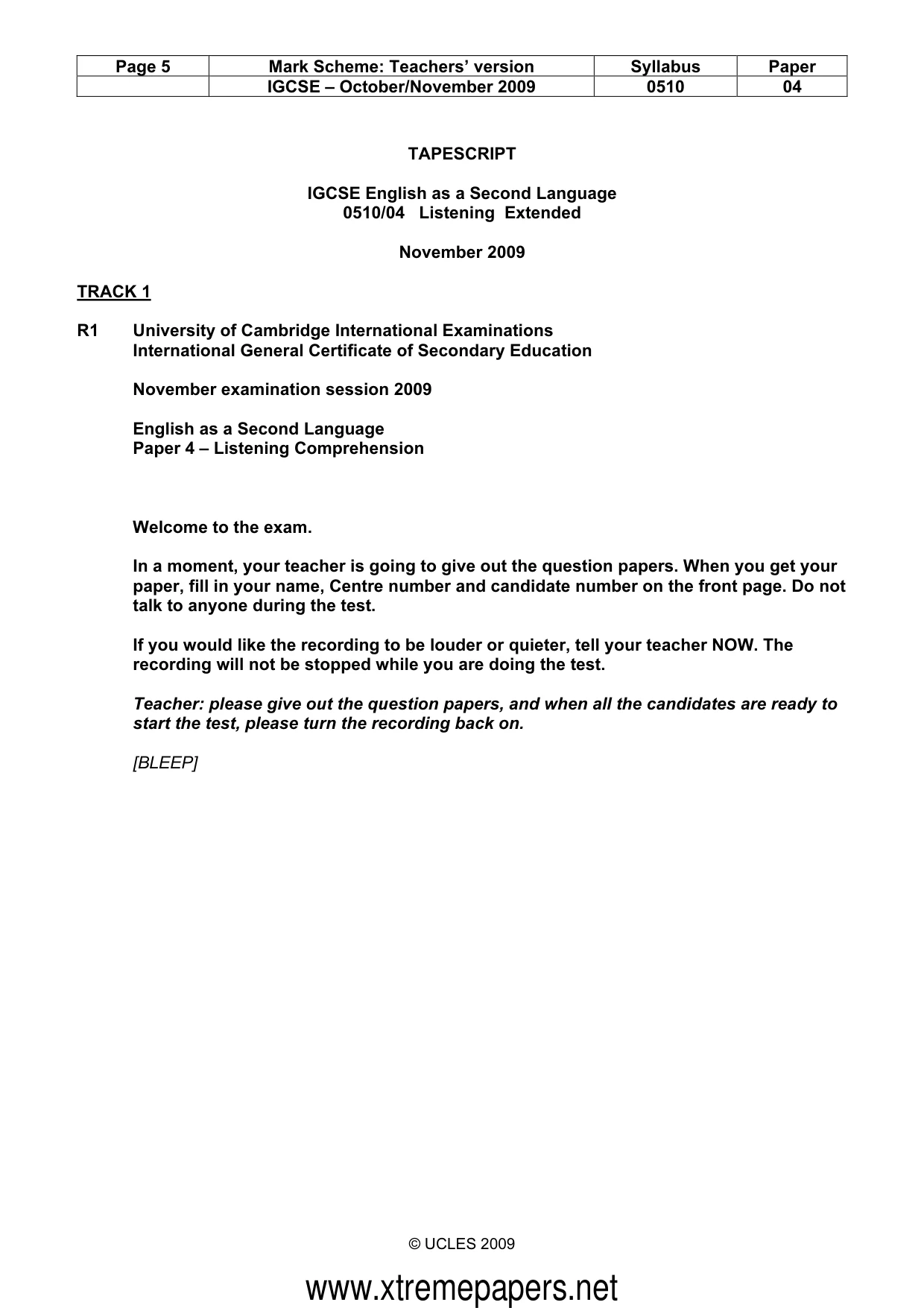 Mark scheme, page 5 of 13