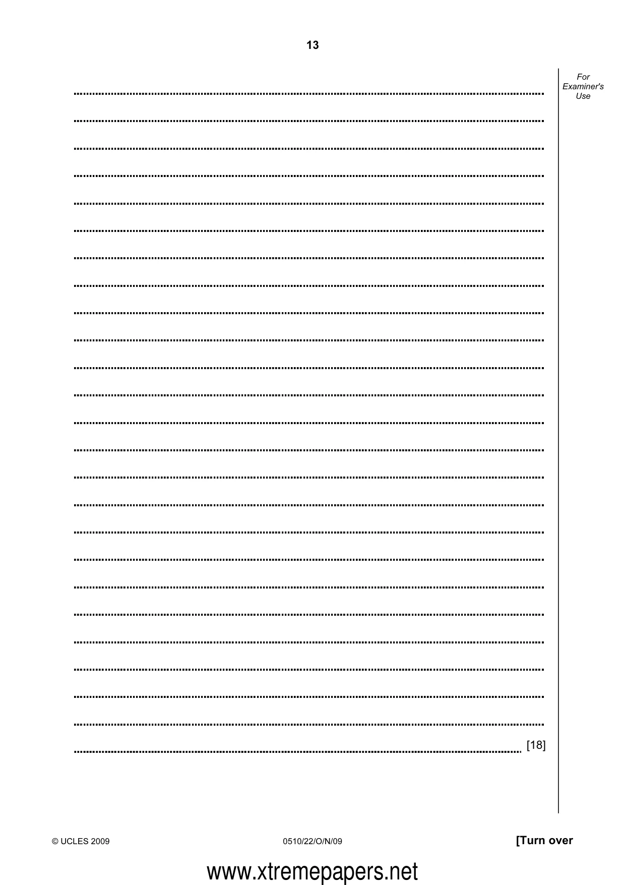Cambridge IGCSE English - Second Language (oral endorsement) 0510 2009 Oct/Nov Paper 2 · Variant 2 question paper, page 13 of 16