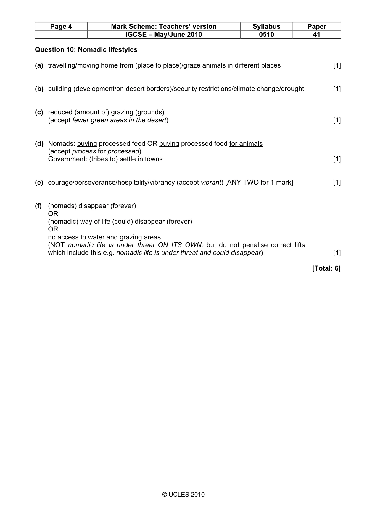 Mark scheme, page 4 of 13