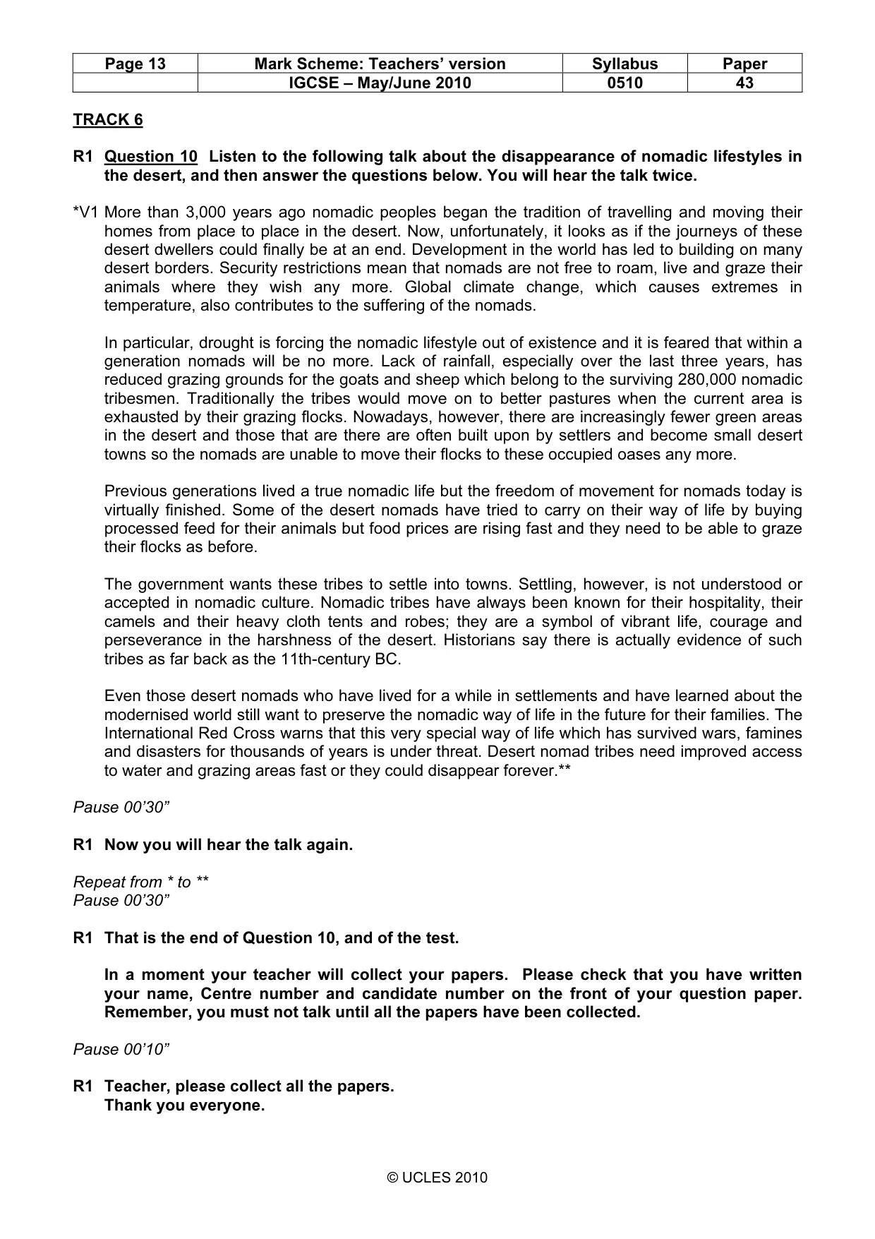 Mark scheme, page 13 of 13