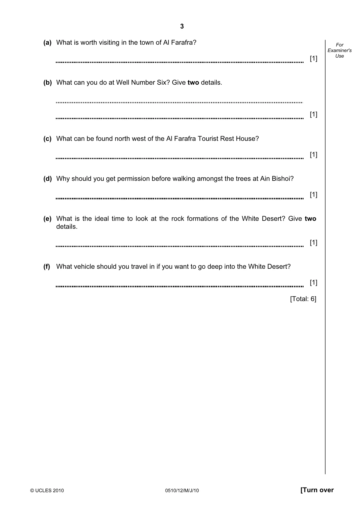 Cambridge IGCSE English - Second Language (oral endorsement) 0510 2010 May/June Paper 1 · Variant 2 question paper, page 3 of 16