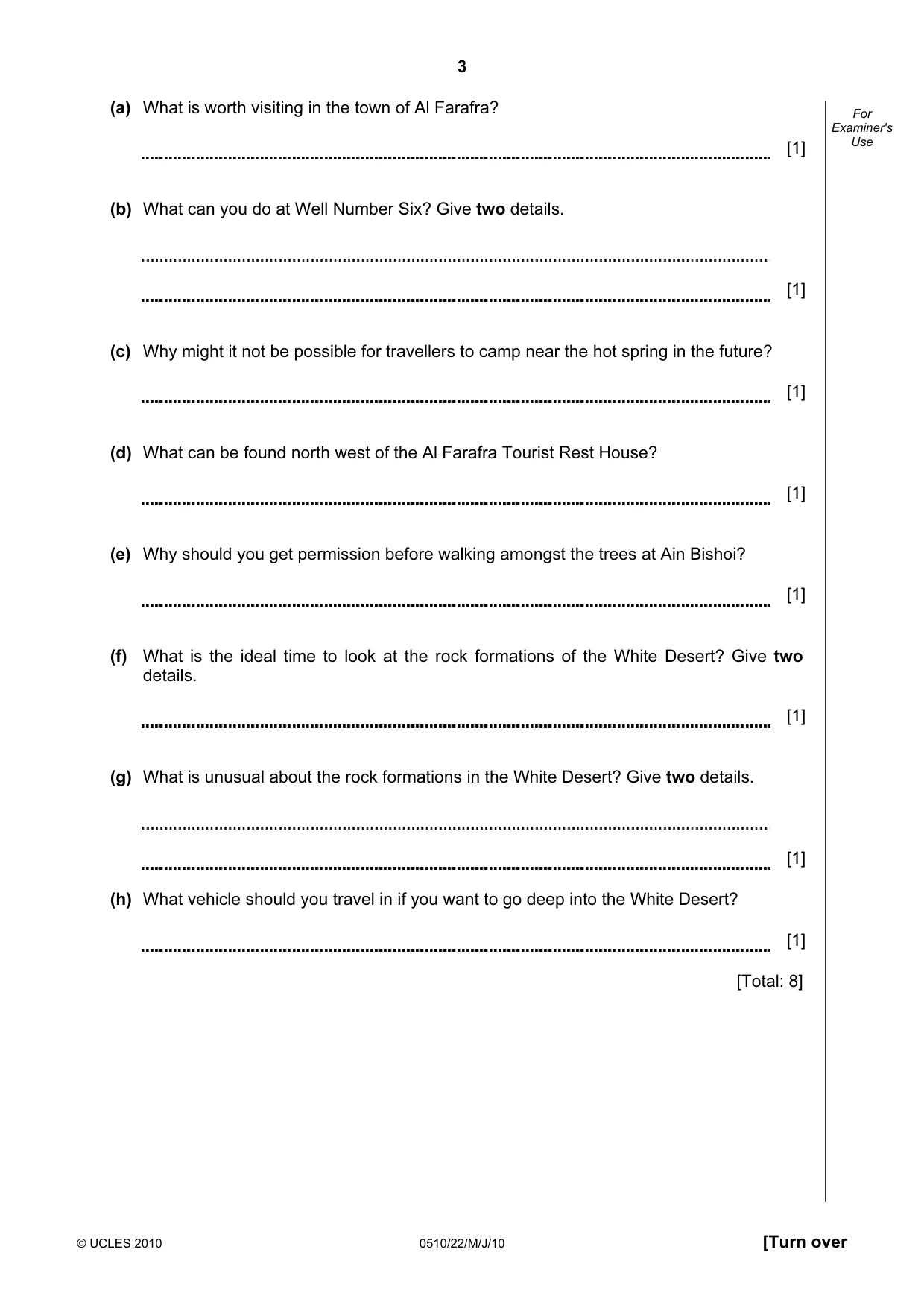 Cambridge IGCSE English - Second Language (oral endorsement) 0510 2010 May/June Paper 2 · Variant 2 question paper, page 3 of 16