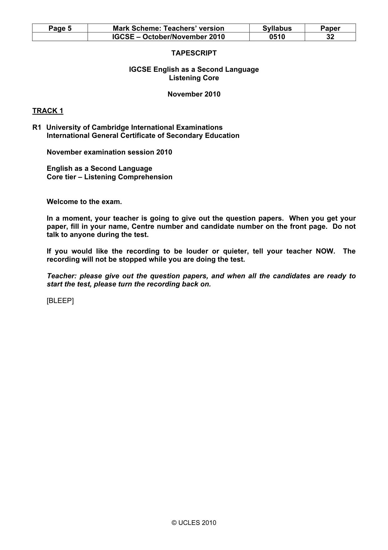 Mark scheme, page 5 of 14