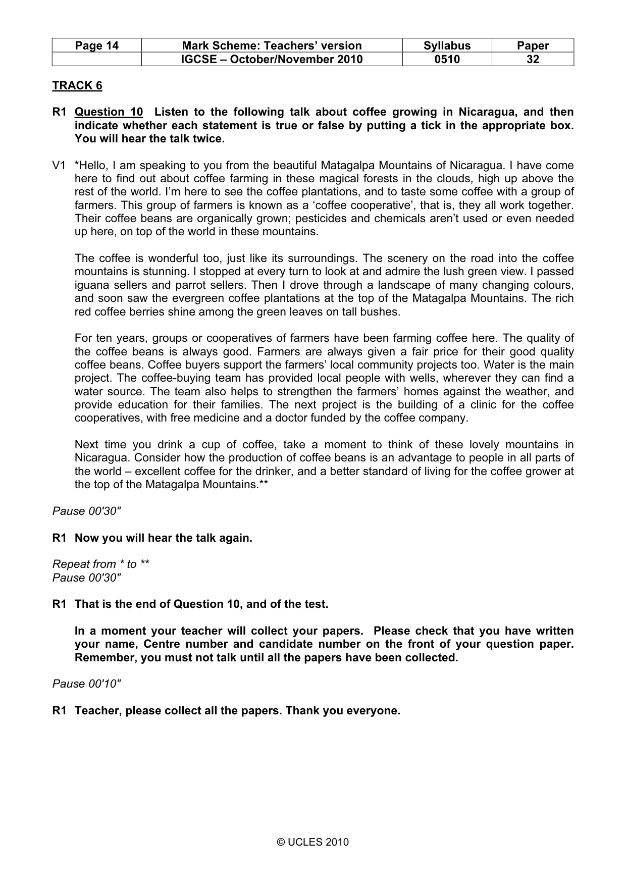 Mark scheme, page 14 of 14