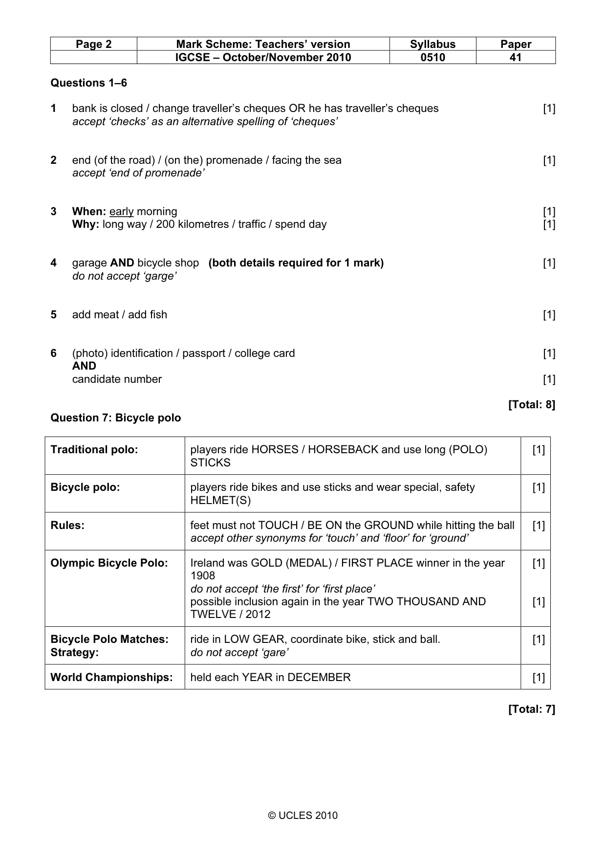 Mark scheme, page 2 of 14