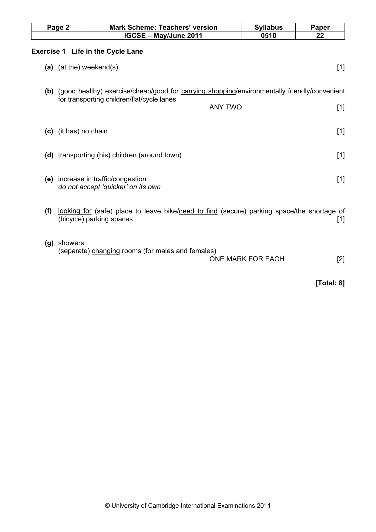 Mark scheme, page 2 of 10