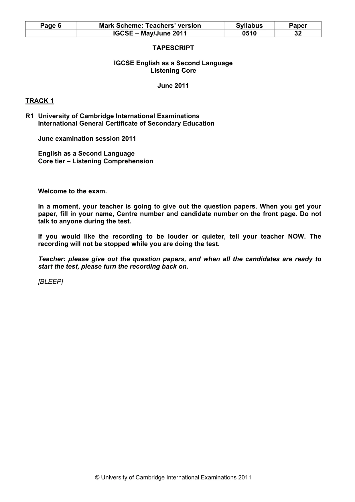 Mark scheme, page 6 of 13