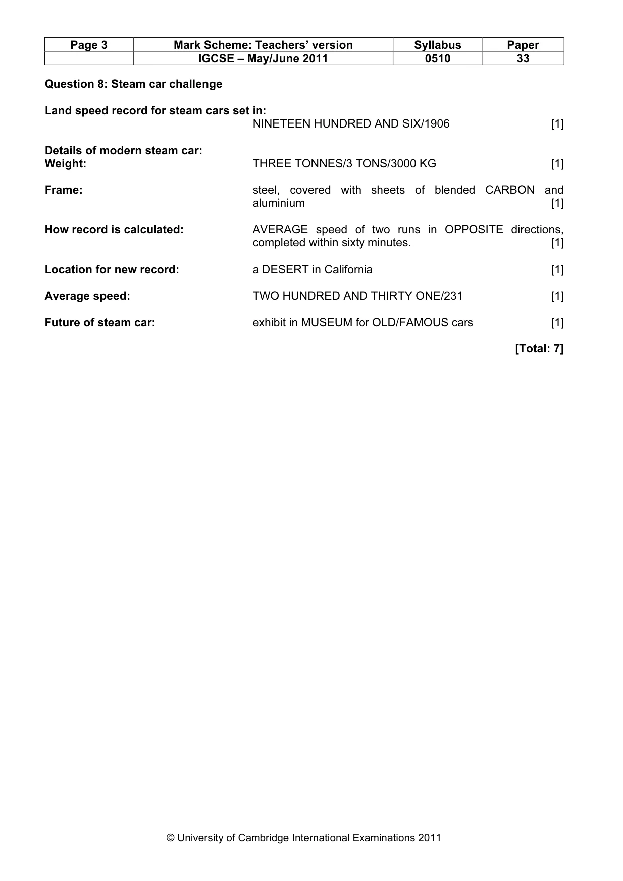Mark scheme, page 3 of 13