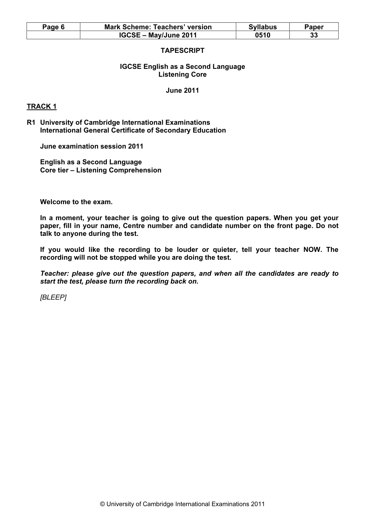 Mark scheme, page 6 of 13