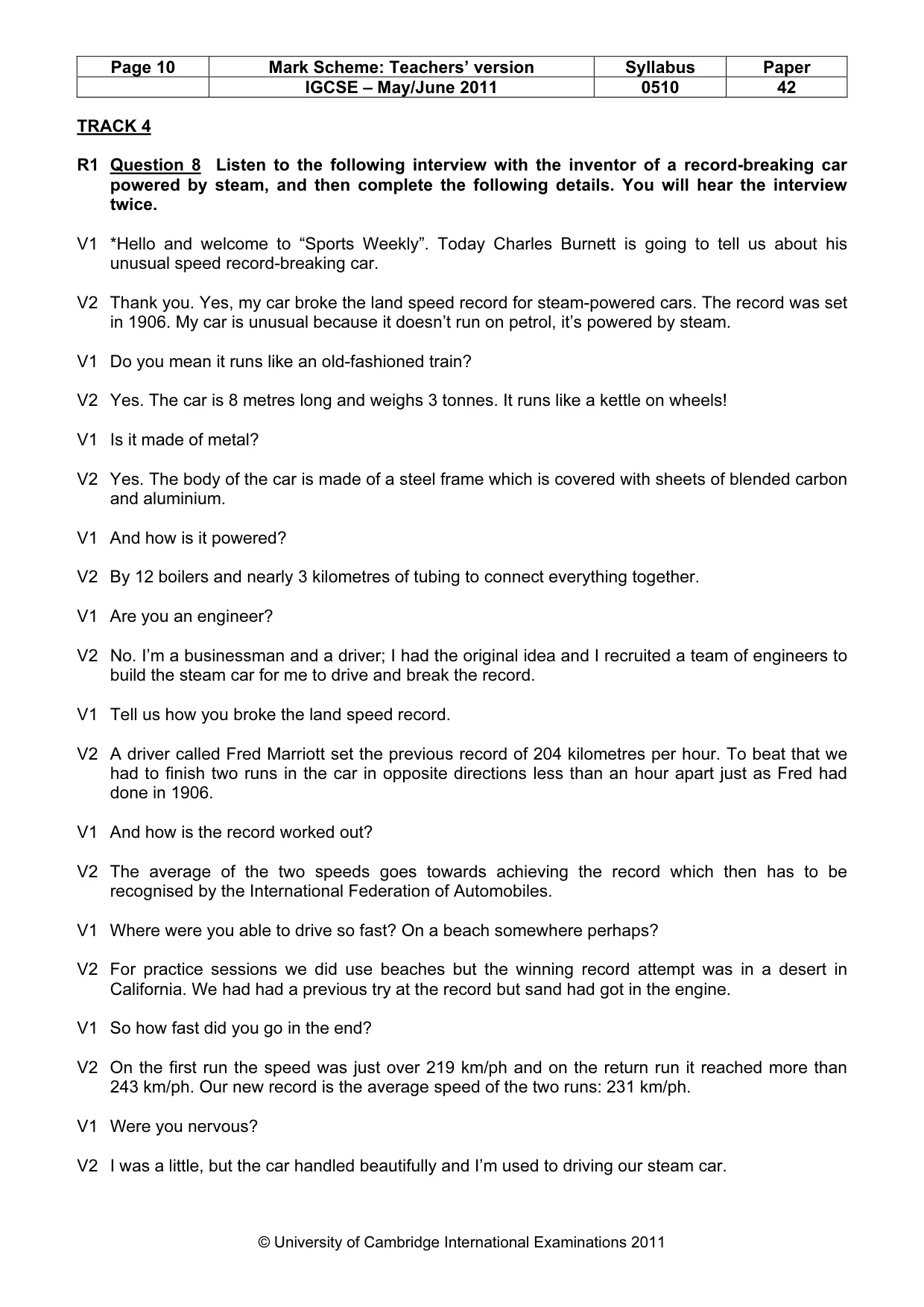 Mark scheme, page 10 of 13