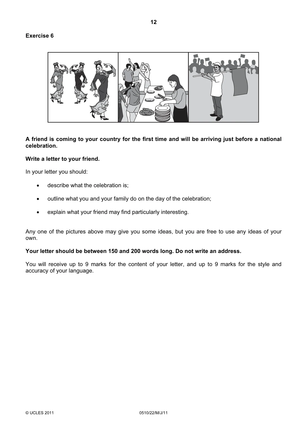 Cambridge IGCSE English - Second Language (oral endorsement) 0510 2011 May/June Paper 2 · Variant 2 question paper, page 12 of 16