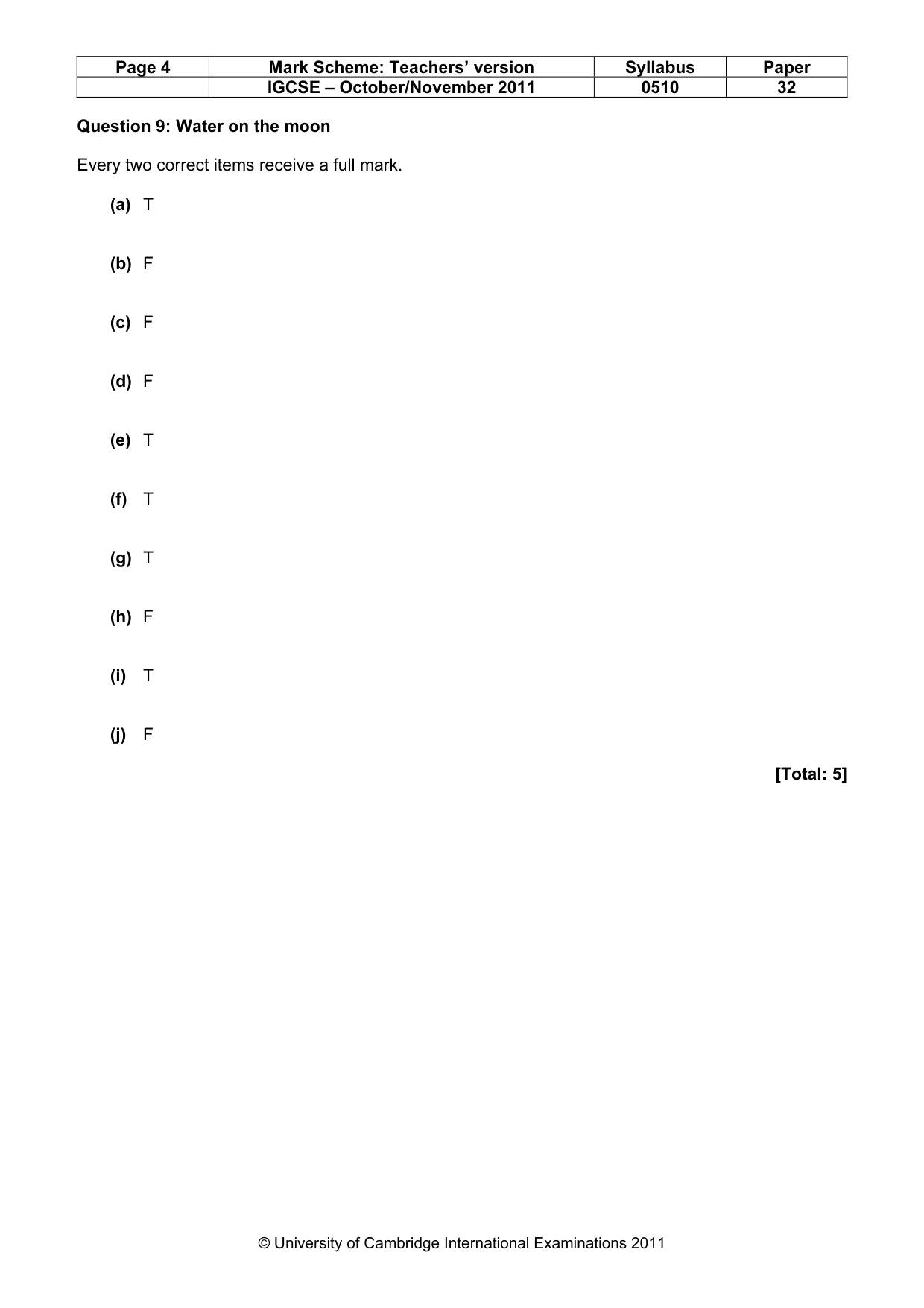 Mark scheme, page 4 of 15