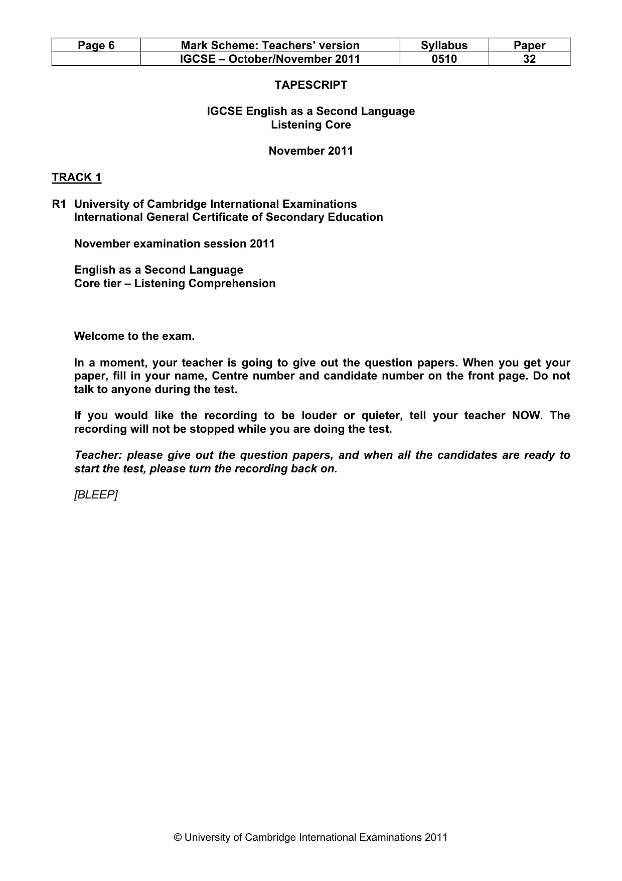 Mark scheme, page 6 of 15