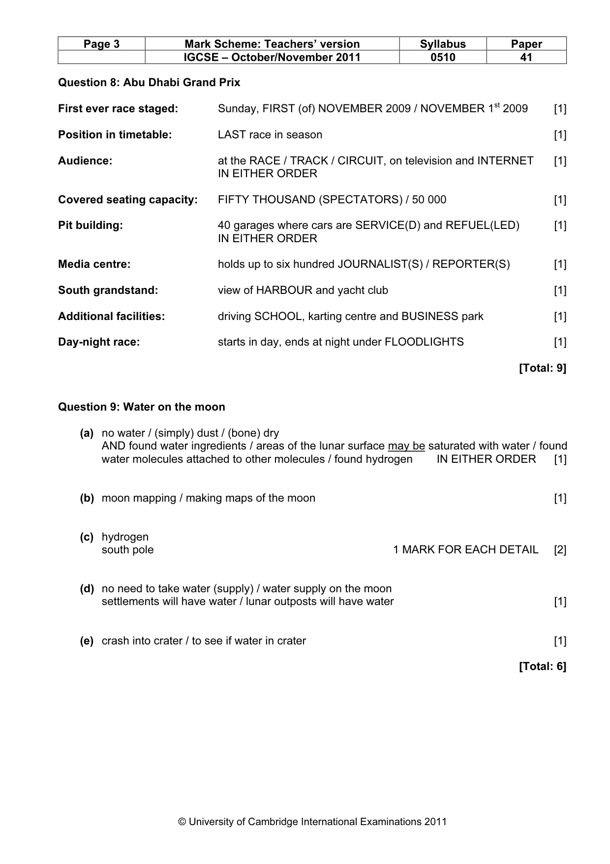 Mark scheme, page 3 of 14