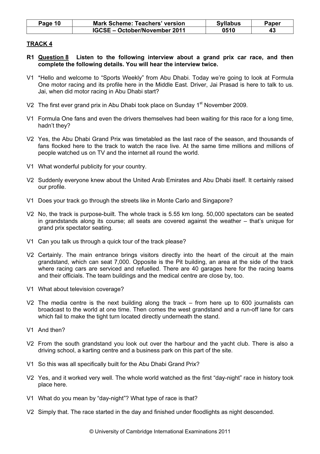 Mark scheme, page 10 of 14