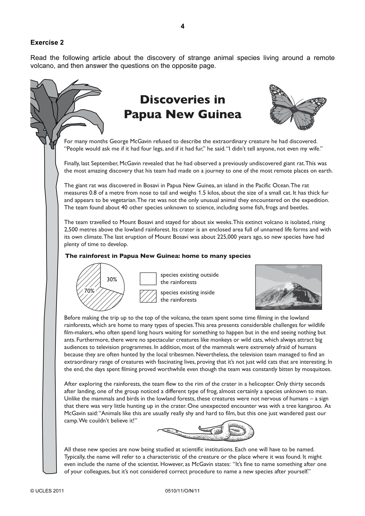 Cambridge IGCSE English - Second Language (oral endorsement) 0510 2011 Oct/Nov Paper 1 · Variant 1 question paper, page 4 of 16
