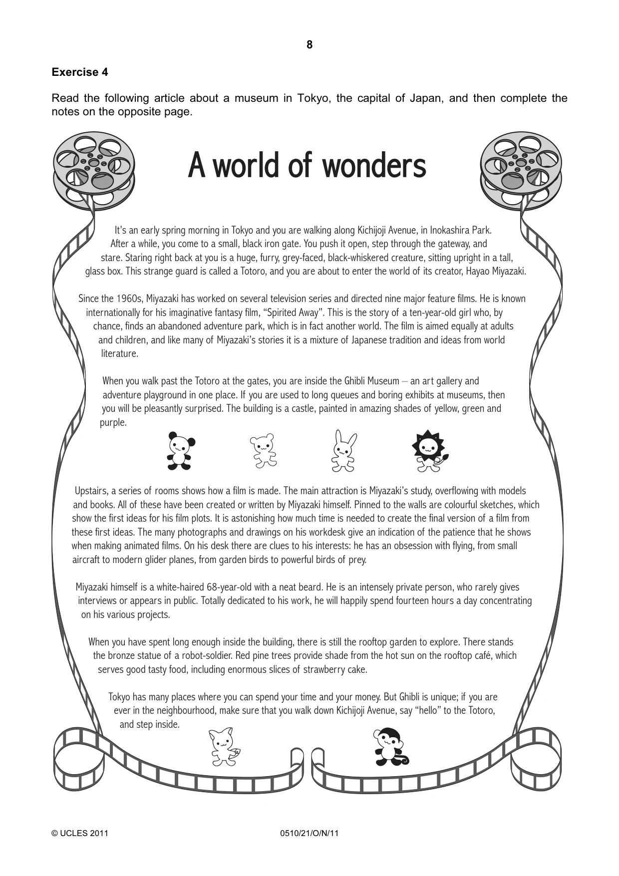 Cambridge IGCSE English - Second Language (oral endorsement) 0510 2011 Oct/Nov Paper 2 · Variant 1 question paper, page 8 of 16
