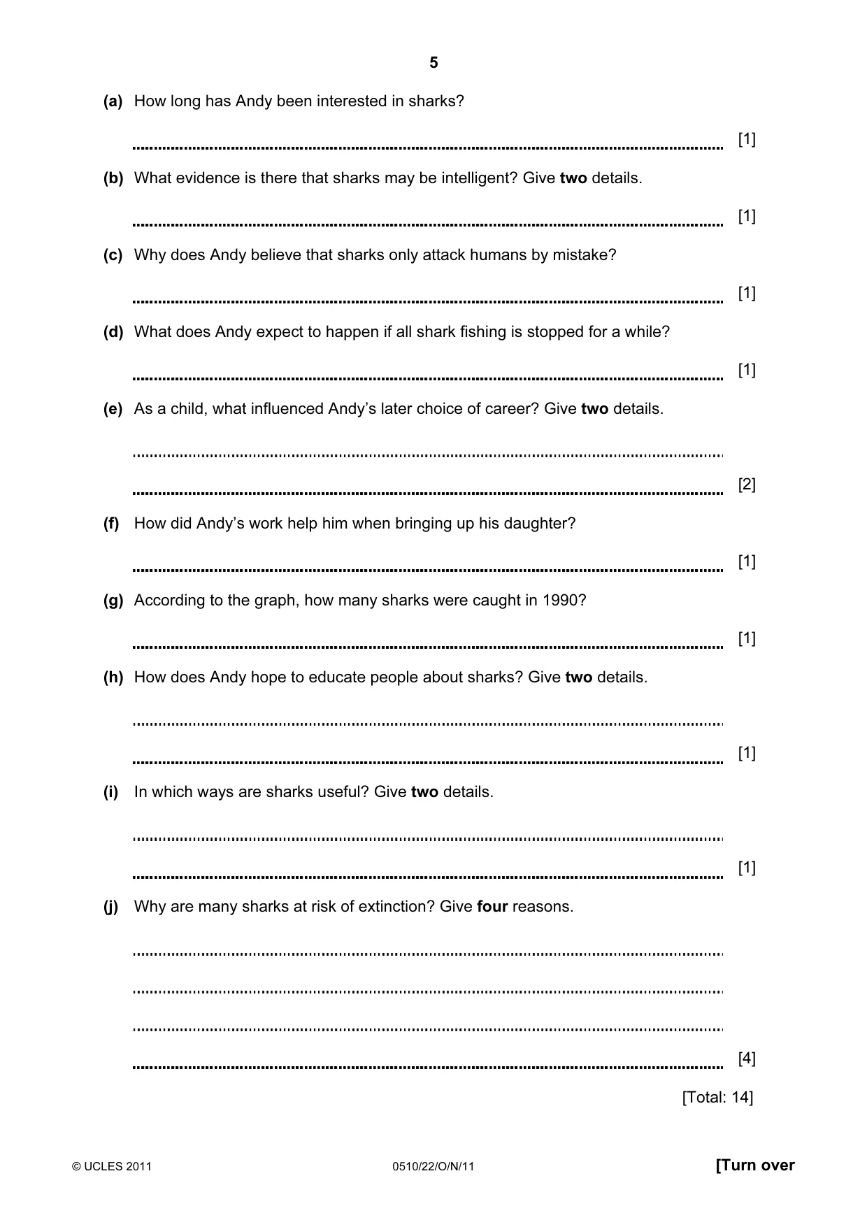 Cambridge IGCSE English - Second Language (oral endorsement) 0510 2011 Oct/Nov Paper 2 · Variant 2 question paper, page 5 of 16
