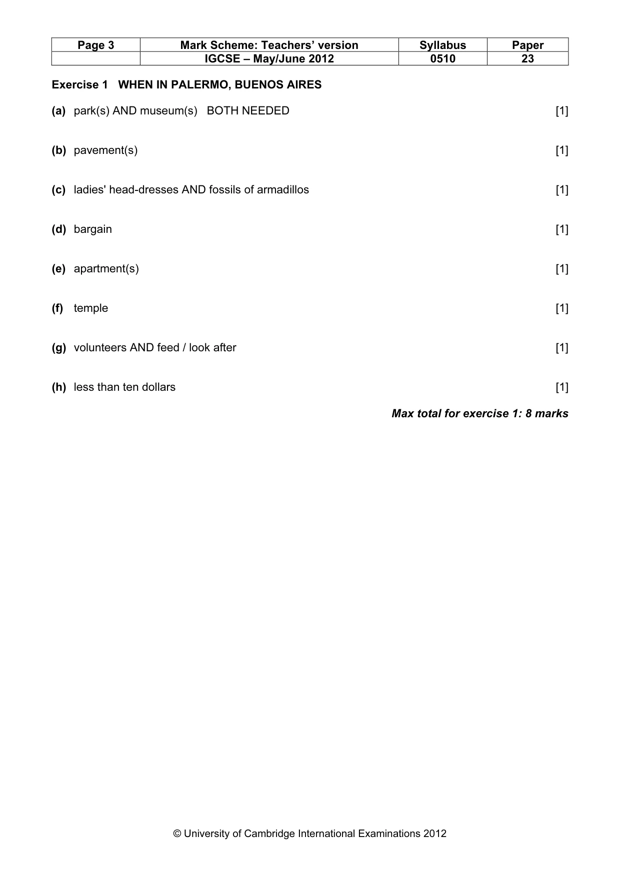 Mark scheme, page 3 of 11
