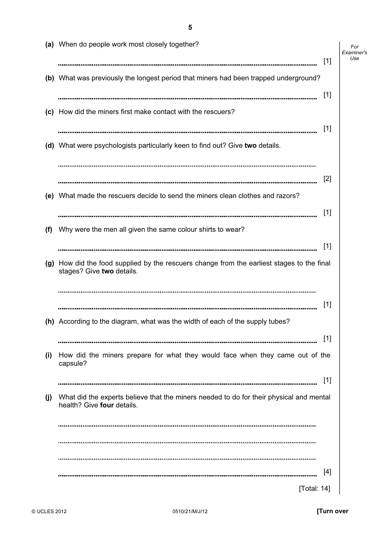 Cambridge IGCSE English - Second Language (oral endorsement) 0510 2012 May/June Paper 2 · Variant 1 question paper, page 5 of 16