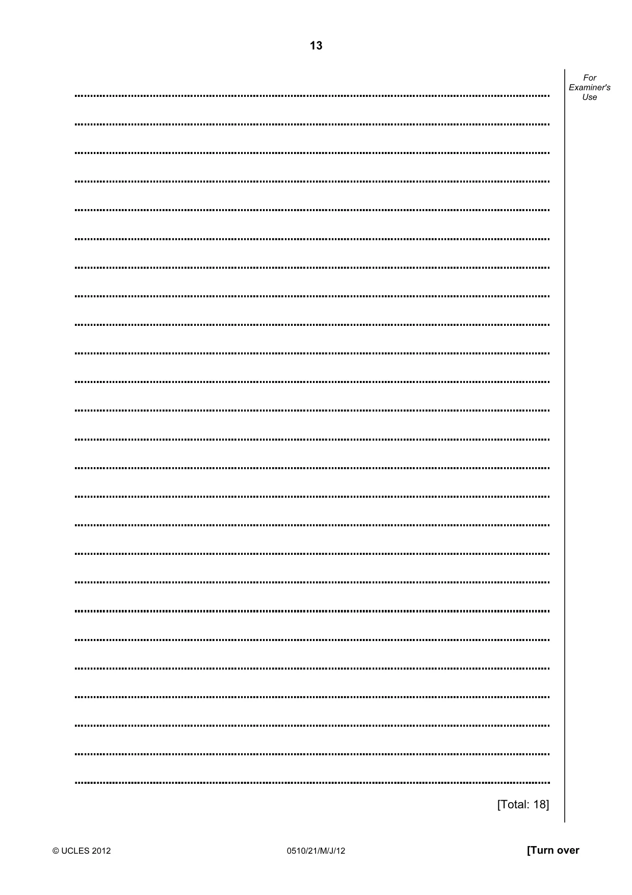 Cambridge IGCSE English - Second Language (oral endorsement) 0510 2012 May/June Paper 2 · Variant 1 question paper, page 13 of 16