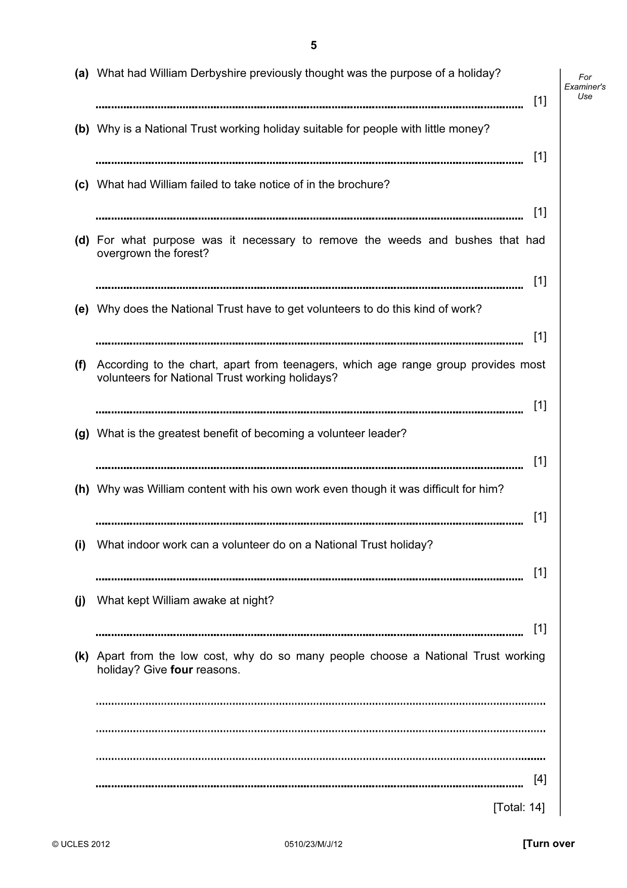 Cambridge IGCSE English - Second Language (oral endorsement) 0510 2012 May/June Paper 2 · Variant 3 question paper, page 5 of 16