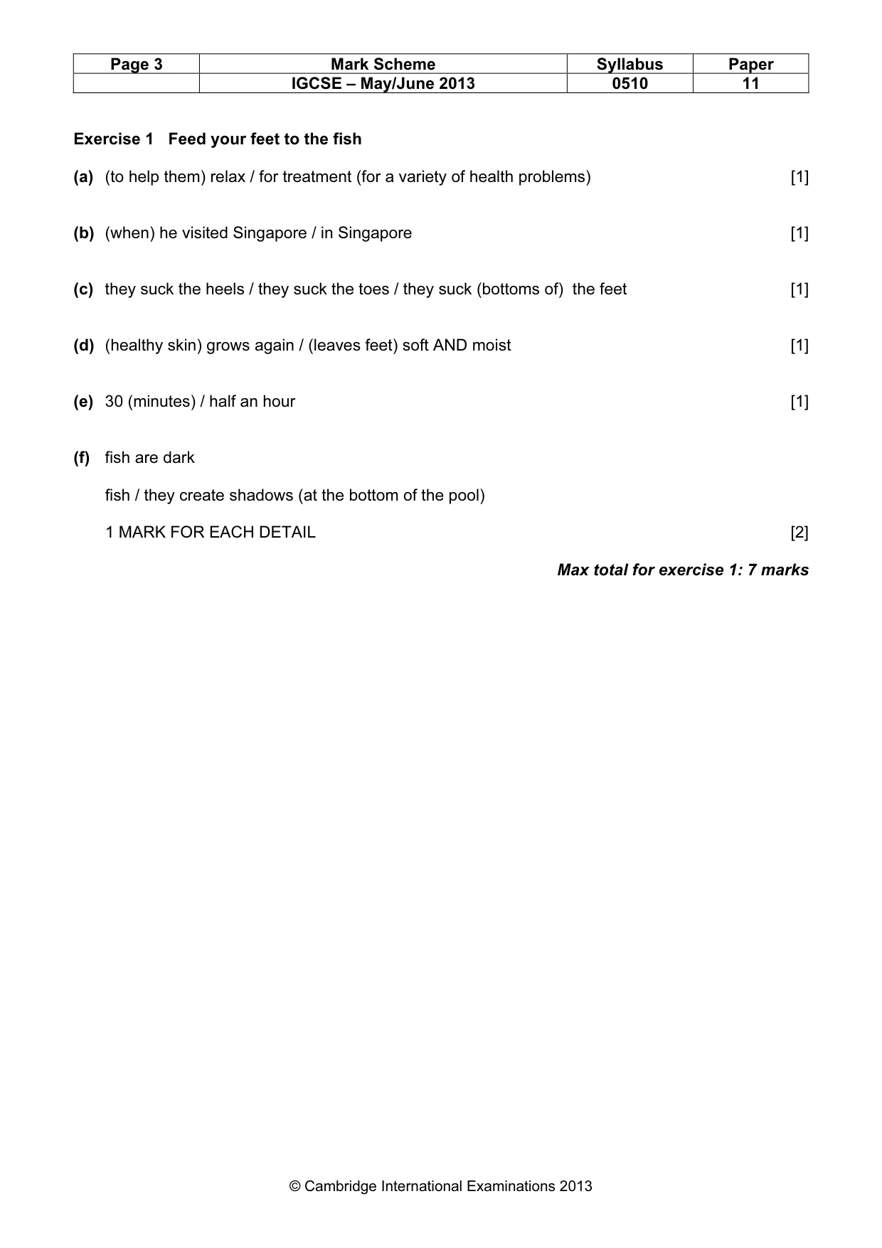 Mark scheme, page 3 of 11