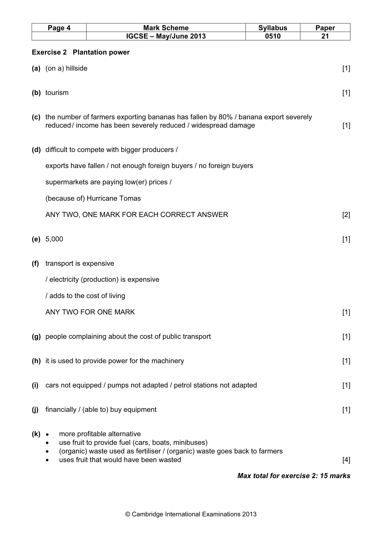 Mark scheme, page 4 of 12