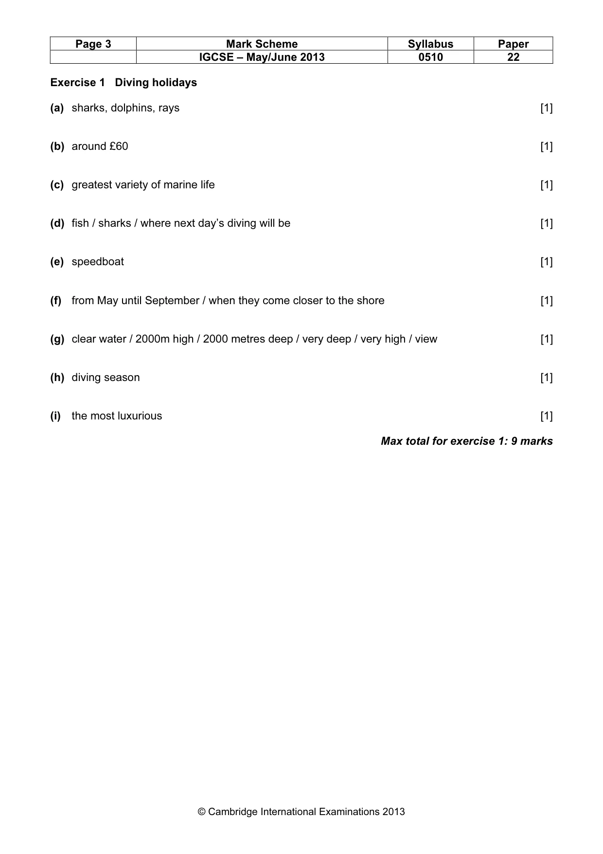Mark scheme, page 3 of 12