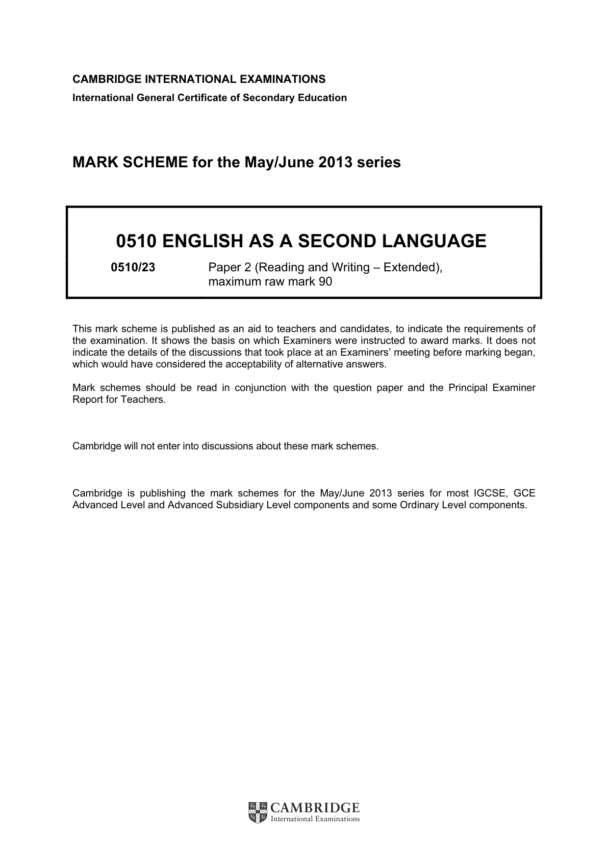 Mark scheme, page 1 of 12